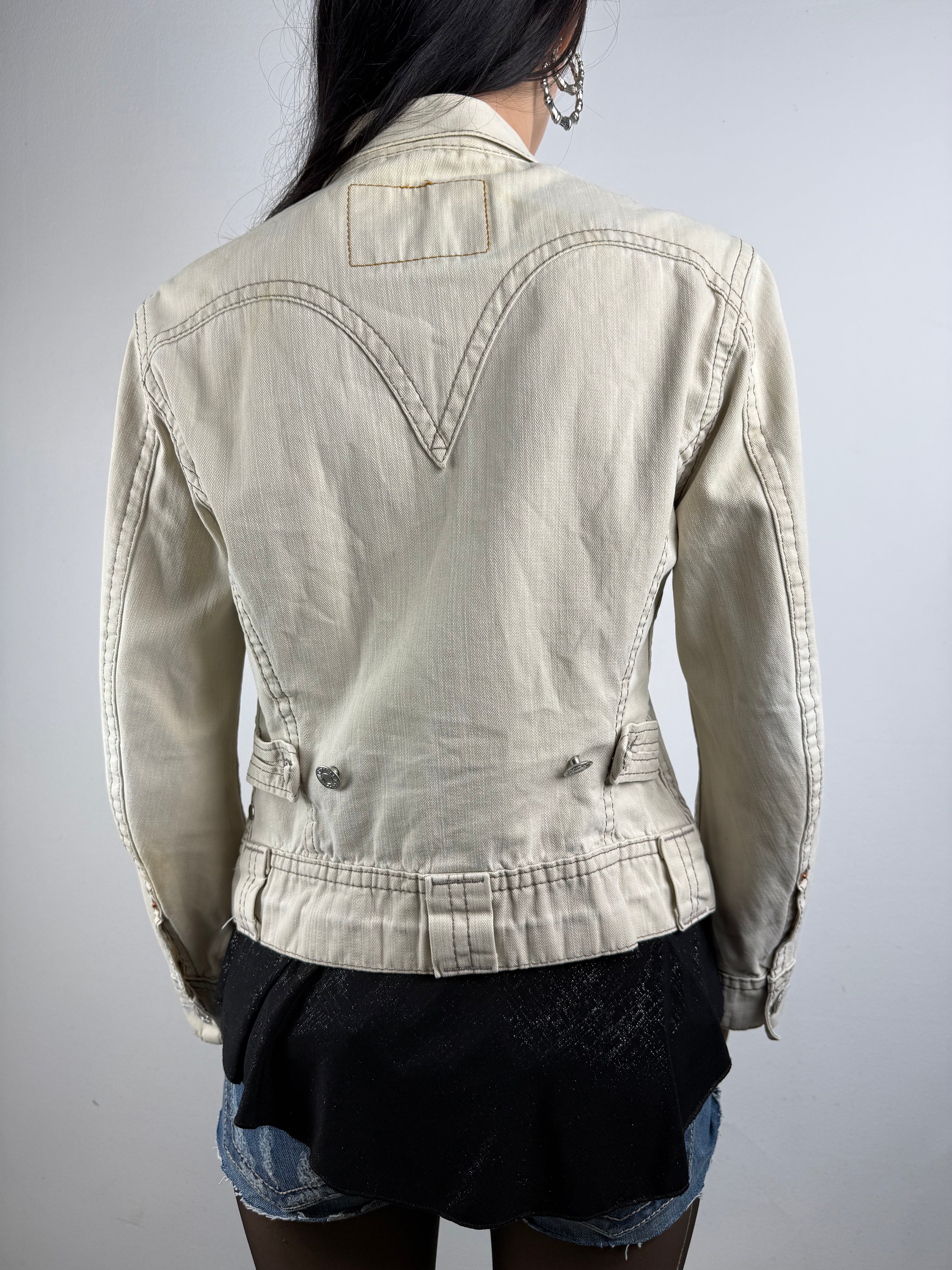 Vintage Levi‘s Creme White Jeans Jacket S