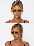 Laurence D‘Ari Yellow Sunglasses with Chain