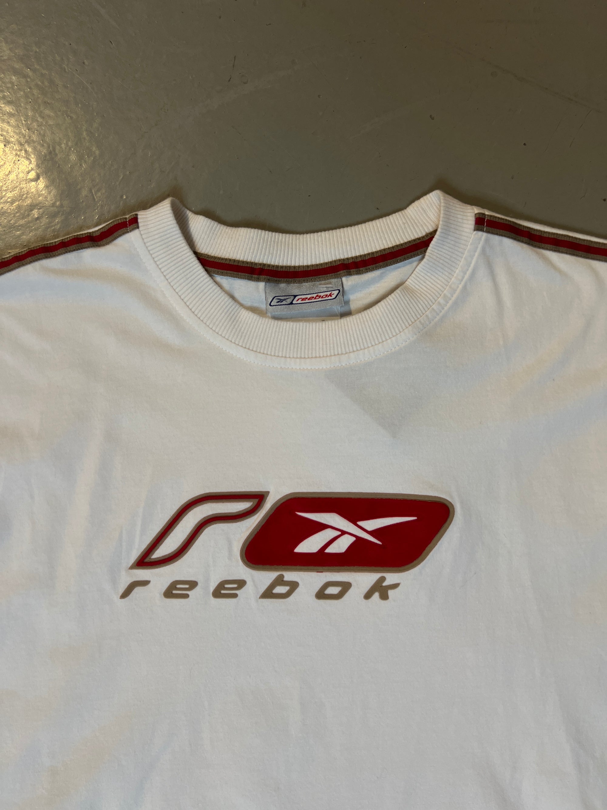 Vintage White Reebok T-Shirt L/XL