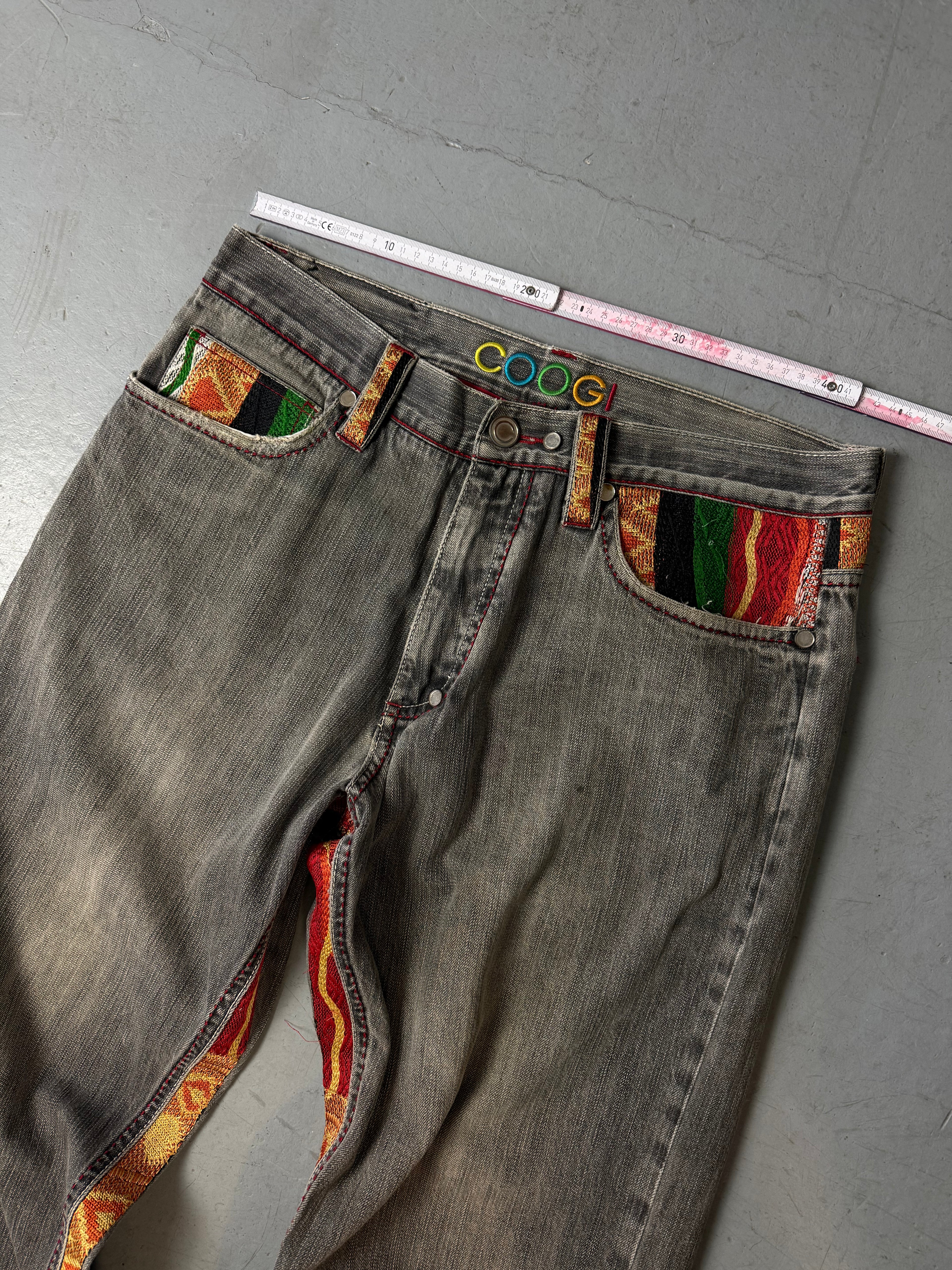 Vintage Coogi Herren baggy Denim 2000s  Designer Second Hand Fashion 