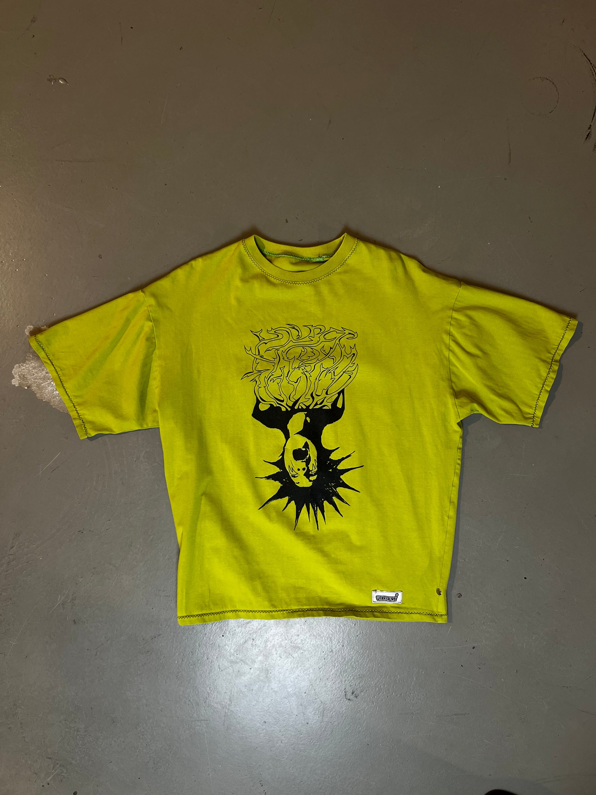 Vintage Green Printed Oversized Summer Tee L/XL