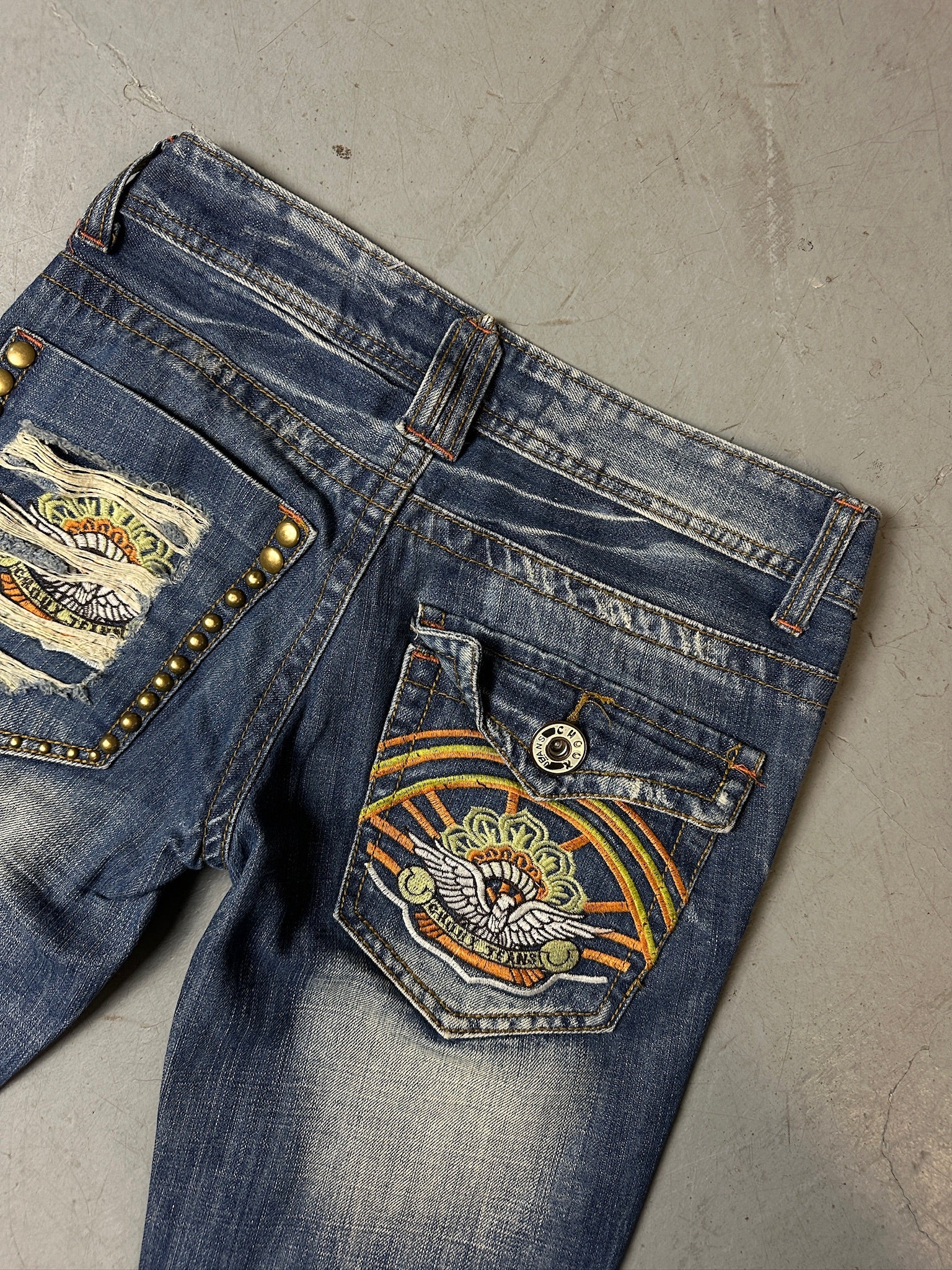 Vintage Choox Bootcut Jeans with Backprint XS