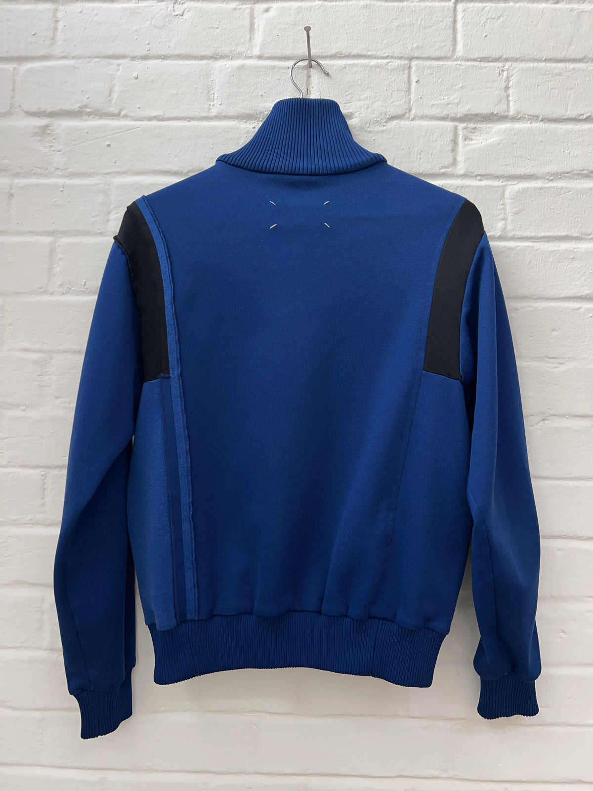 Maison Margiela Reconstructed Jersey Jacke (M) blaue zip Jacke von margiela still thrifting vintage shop 