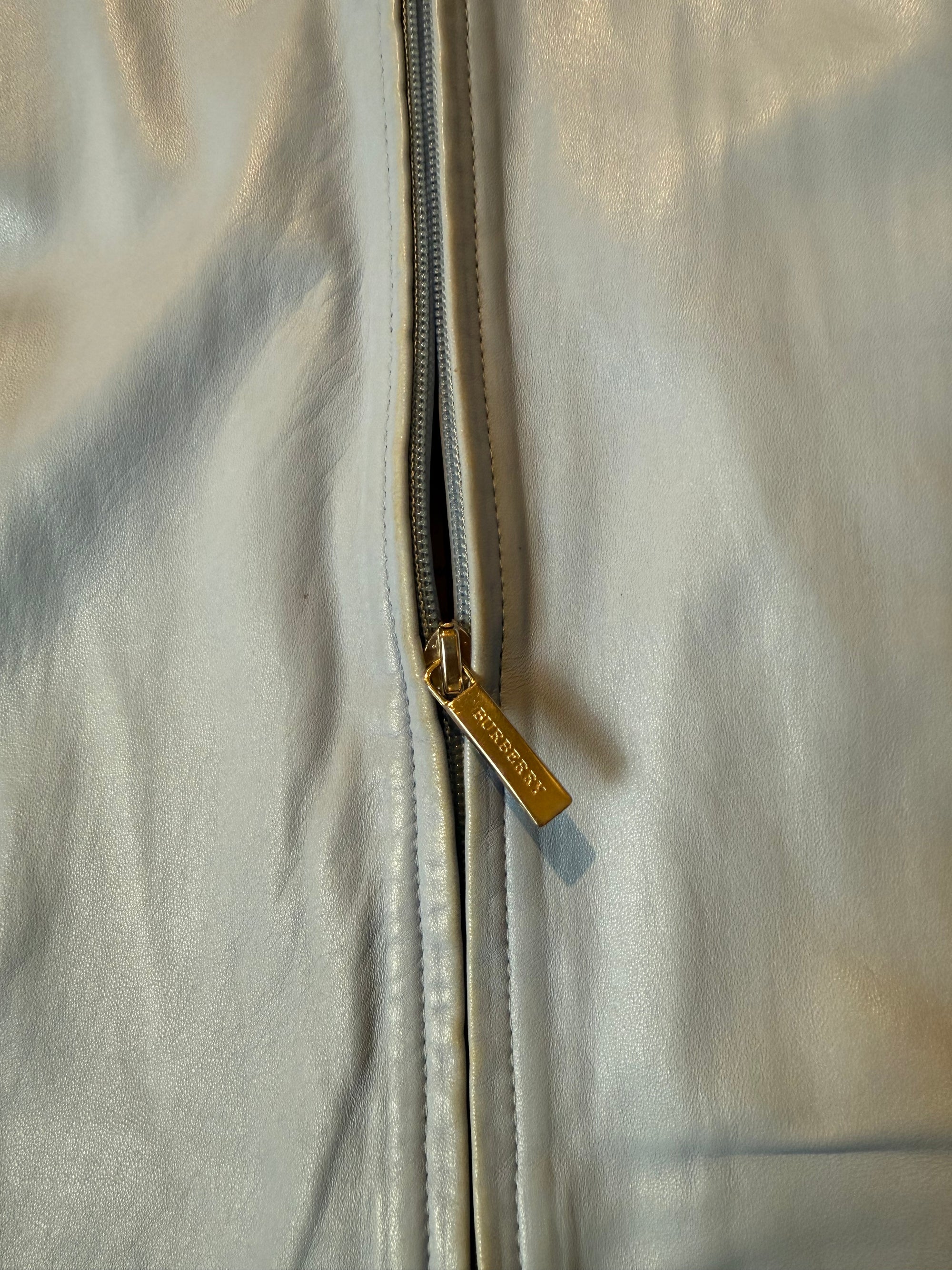 Vintage Babyblue Burberry Leather Jacket XS/S