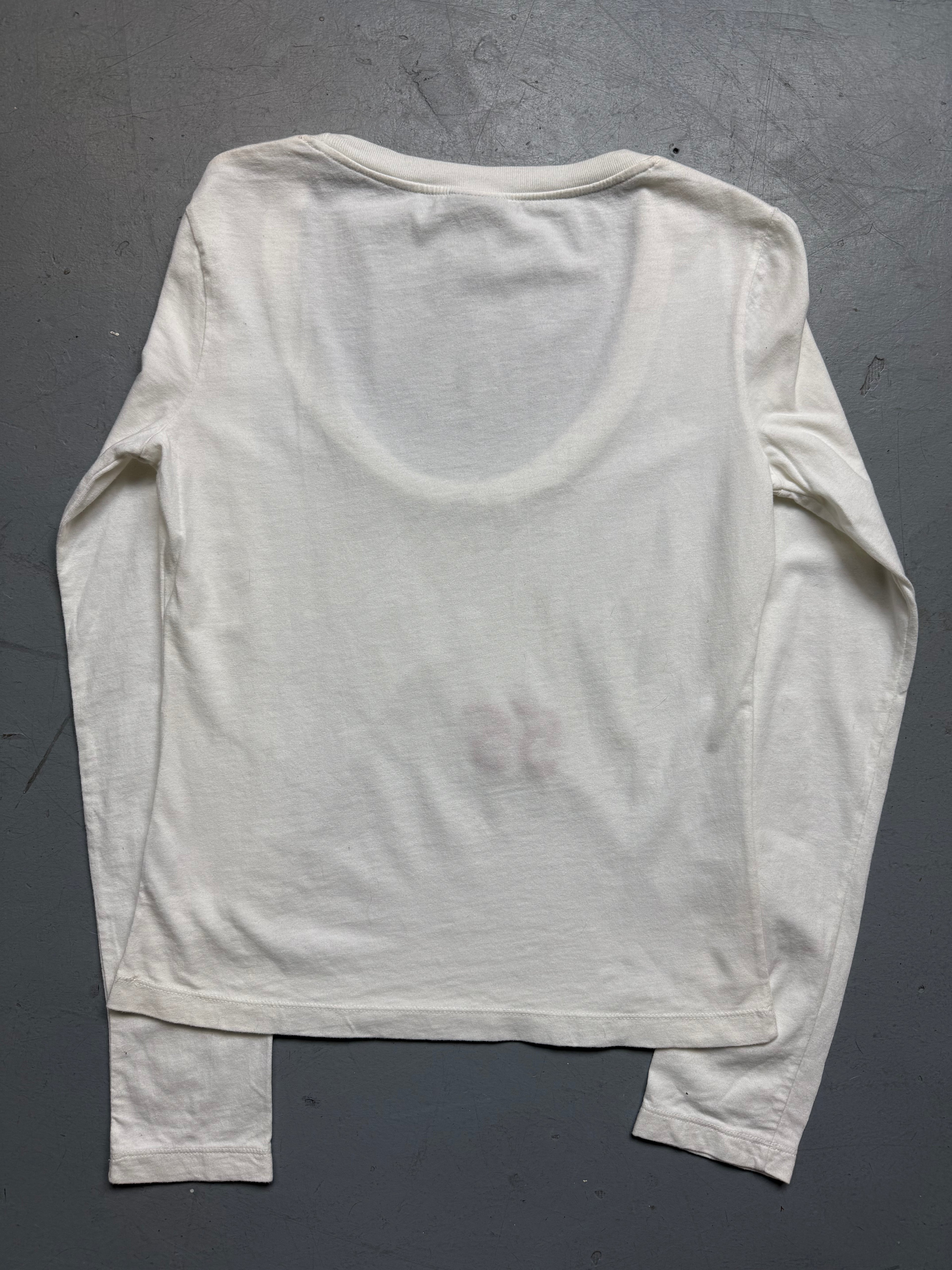 Vintage White Datch Printed Top M