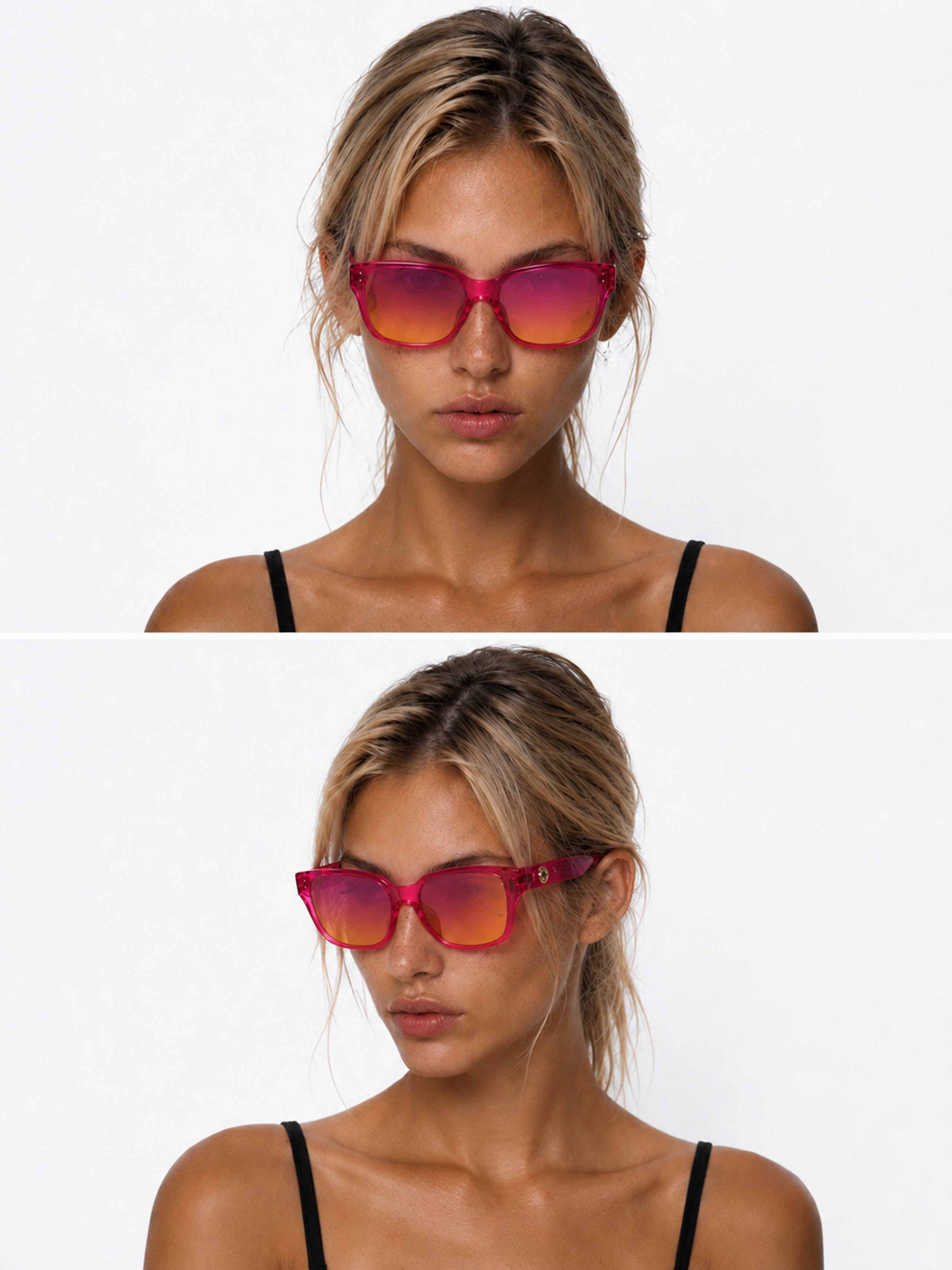 Linda Farrow Big Pink Sunglasses