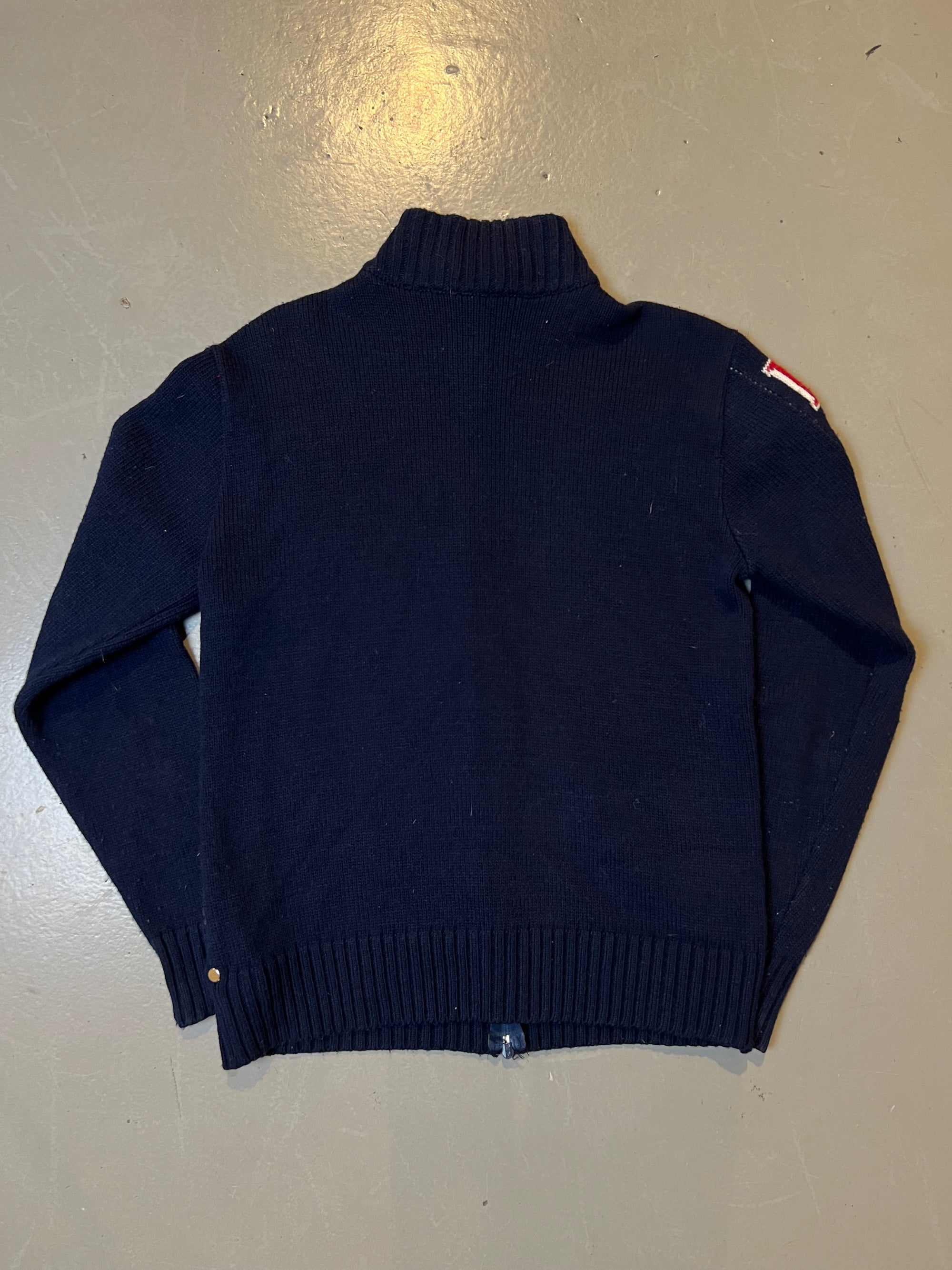 Vintage England Knit Zip Sweater M/L
