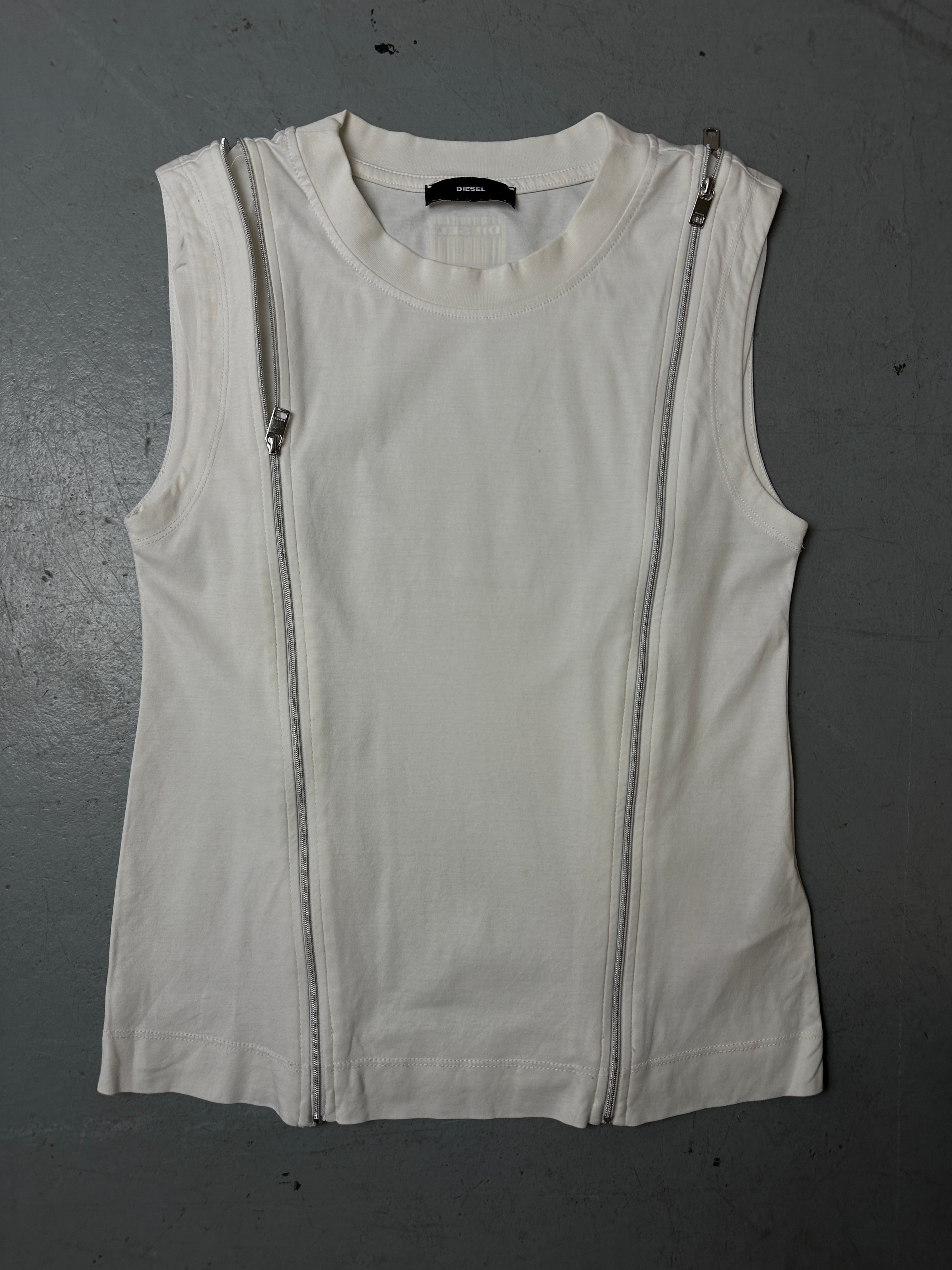 Produktbild von Vintage White Multizip Diesel Tank XS/S von vorne