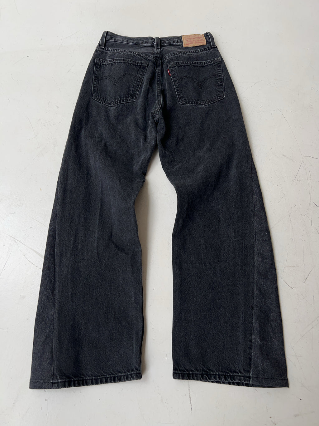 Vintage Levi's 501 Black Reworked Bootcut Jeans (S)