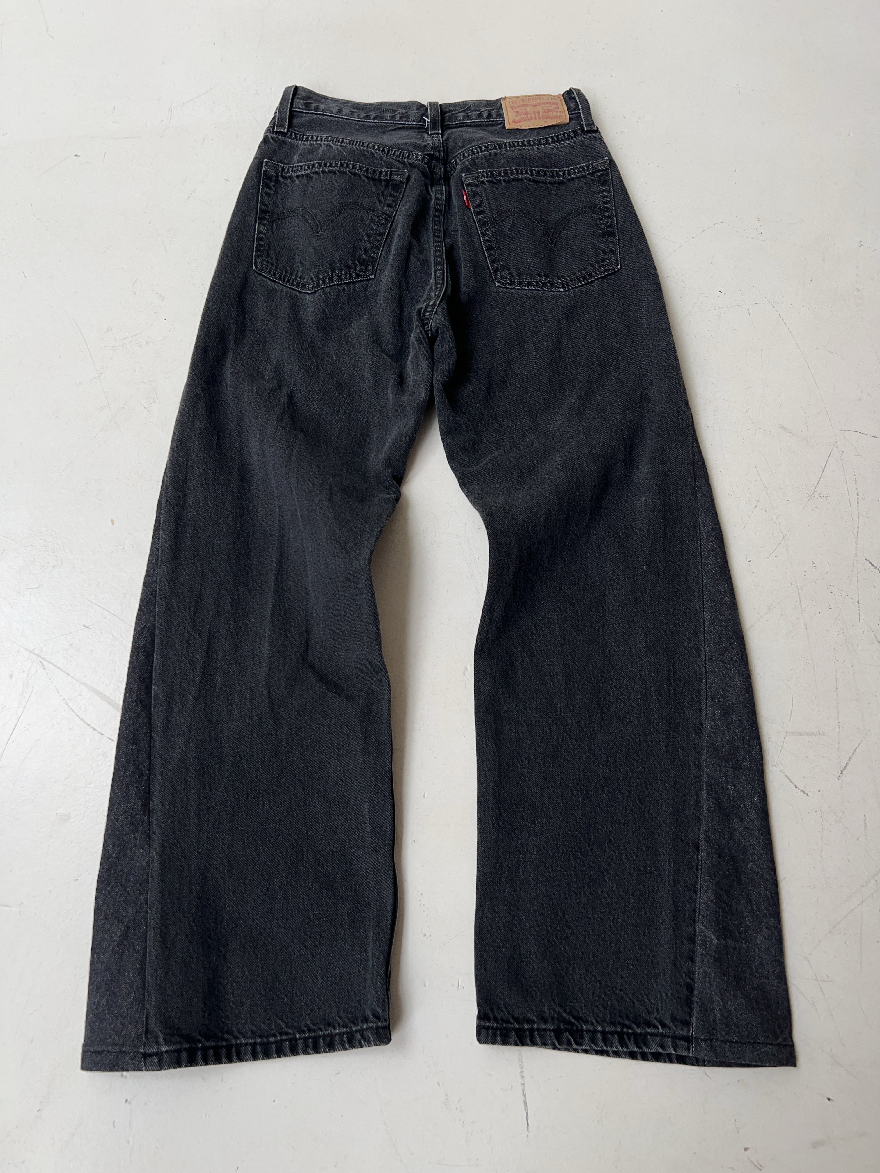 Vintage Levi's 501 Black Reworked Bootcut Jeans (S)