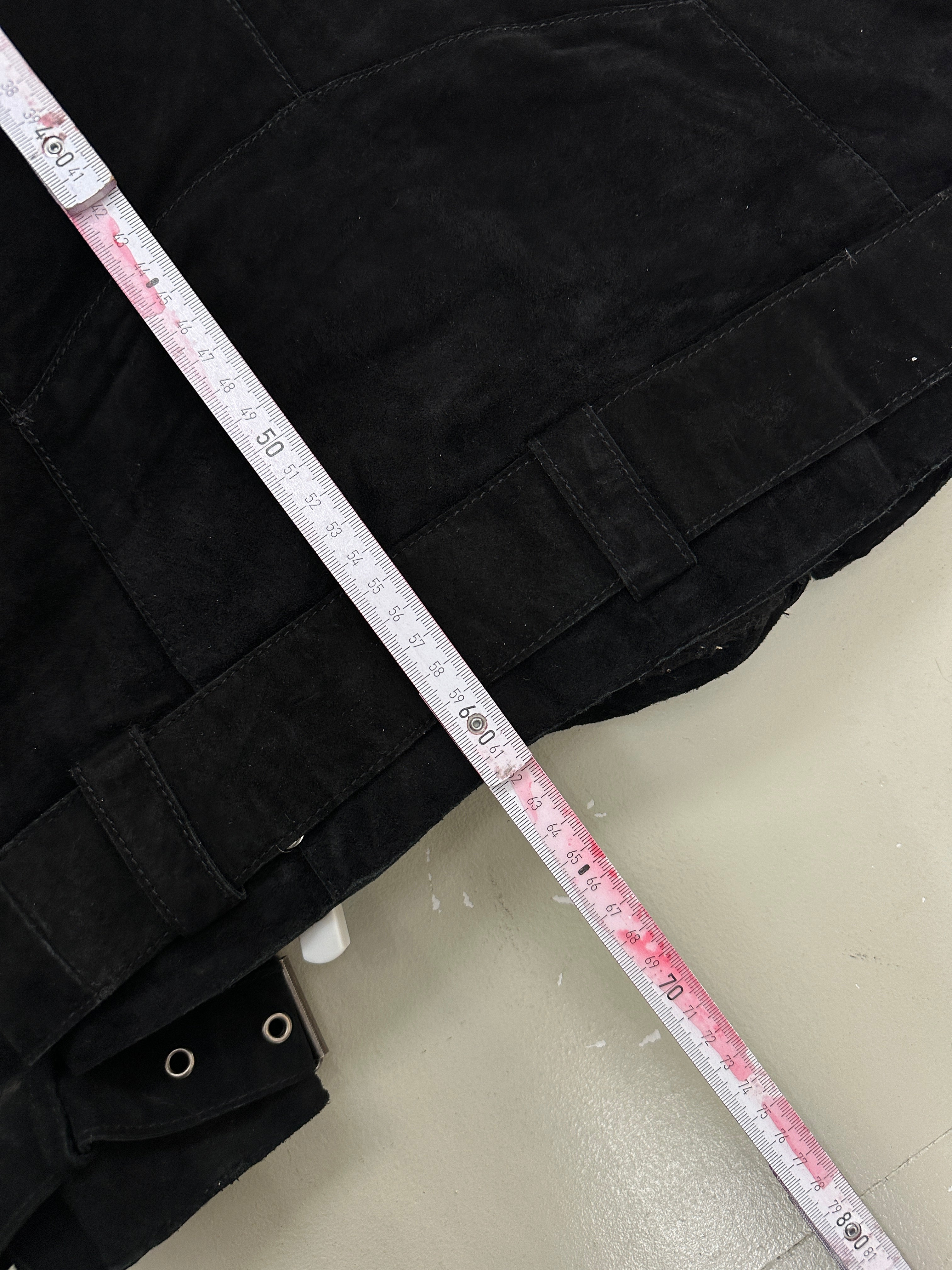 Vintage Black Asymetrical Sherling Jacket
für Herren. Y2K Second Hand 2000s Fashion 