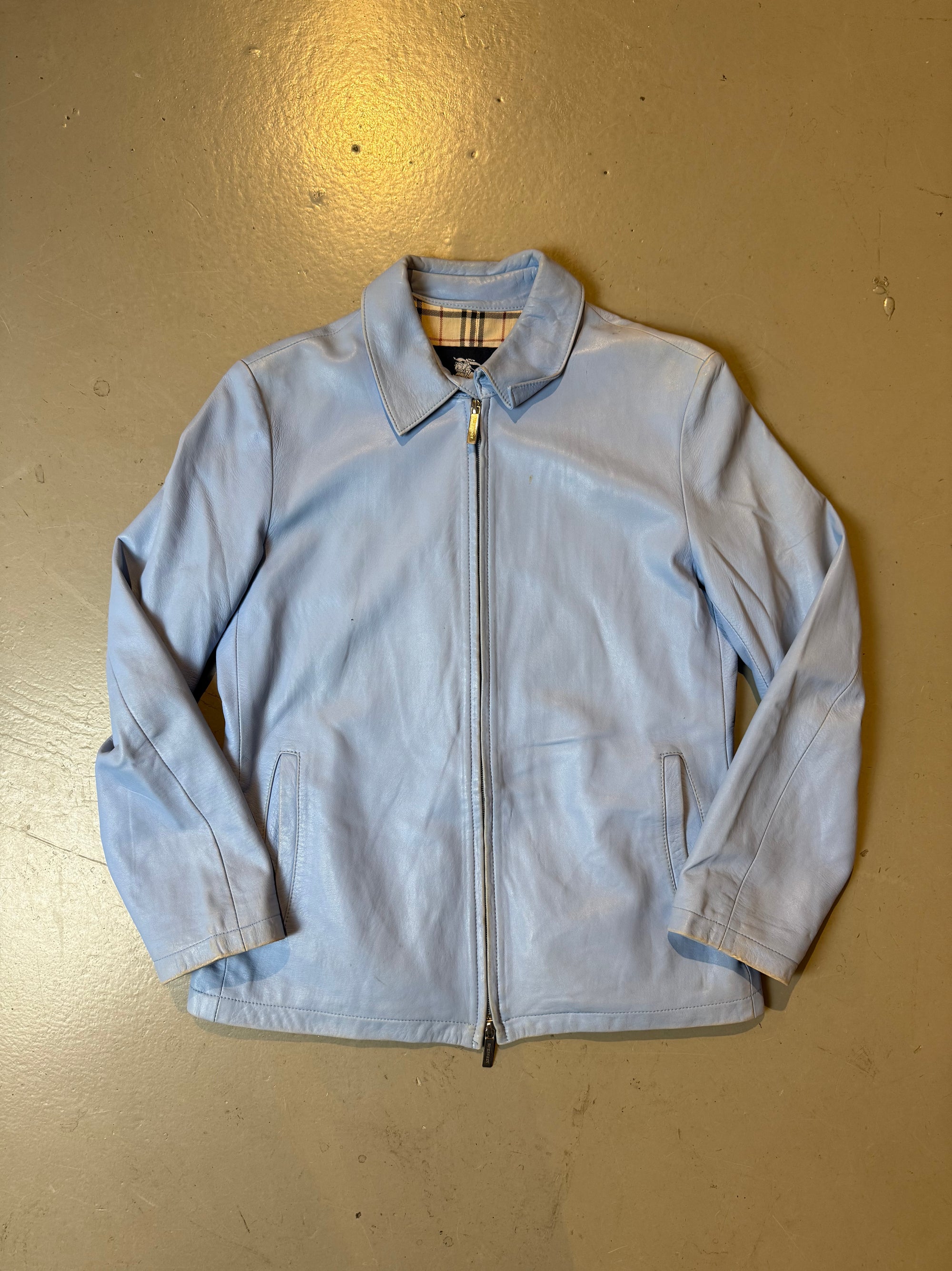 Vintage Babyblue Burberry Leather Jacket XS/S