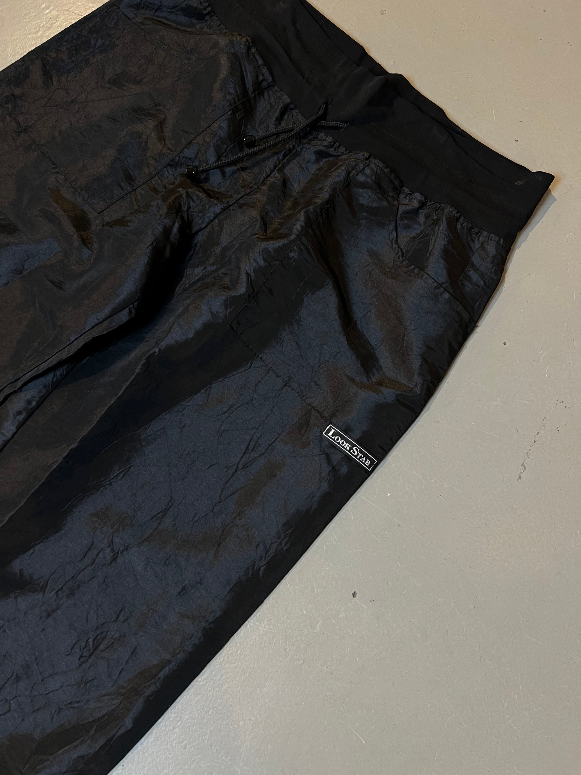Vintage Black LookStar Parachute Pants L/XL
