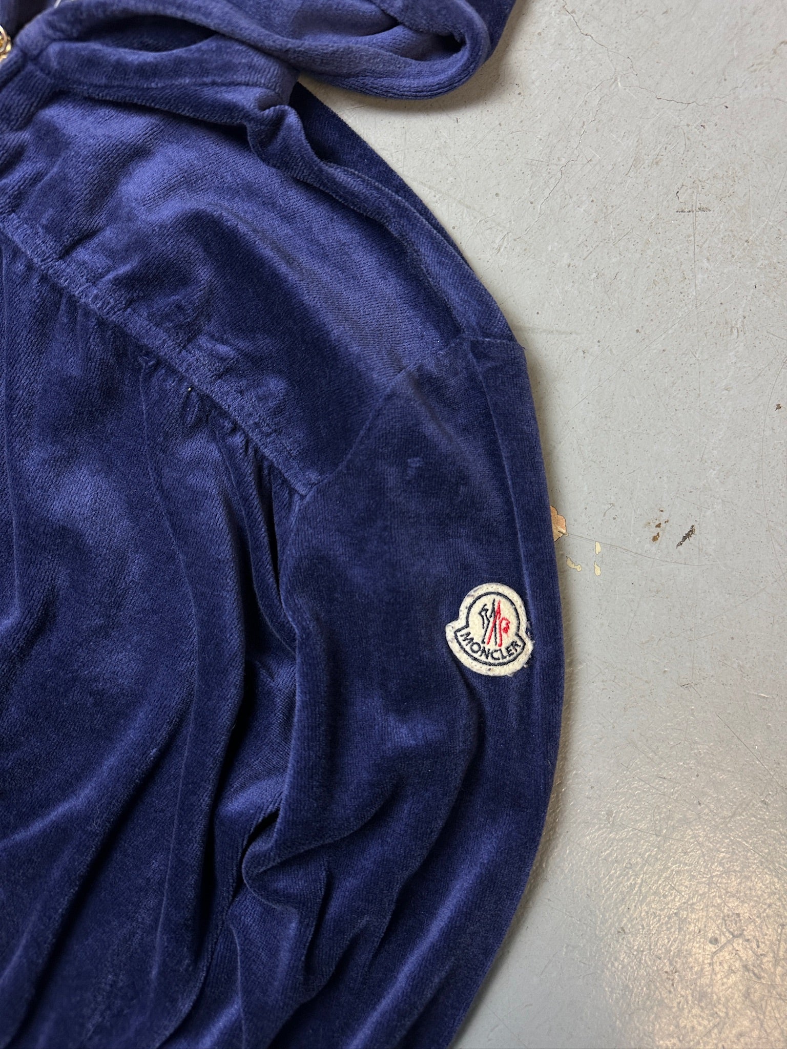 Vintage Moncler Violet Velvet Track Set S