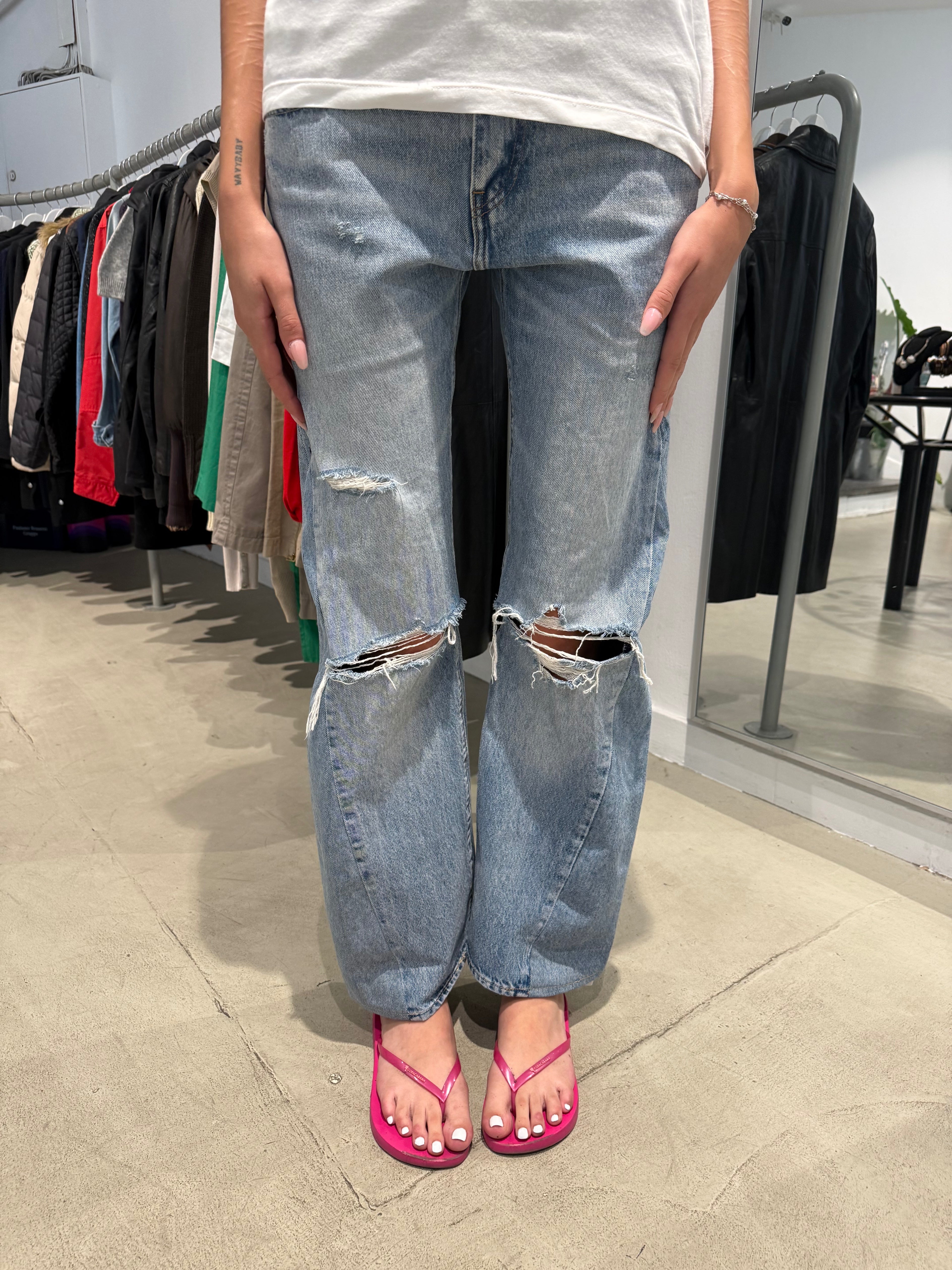 Vintage Levi's Hi-Ball Reworked Flared Jeans (M)
