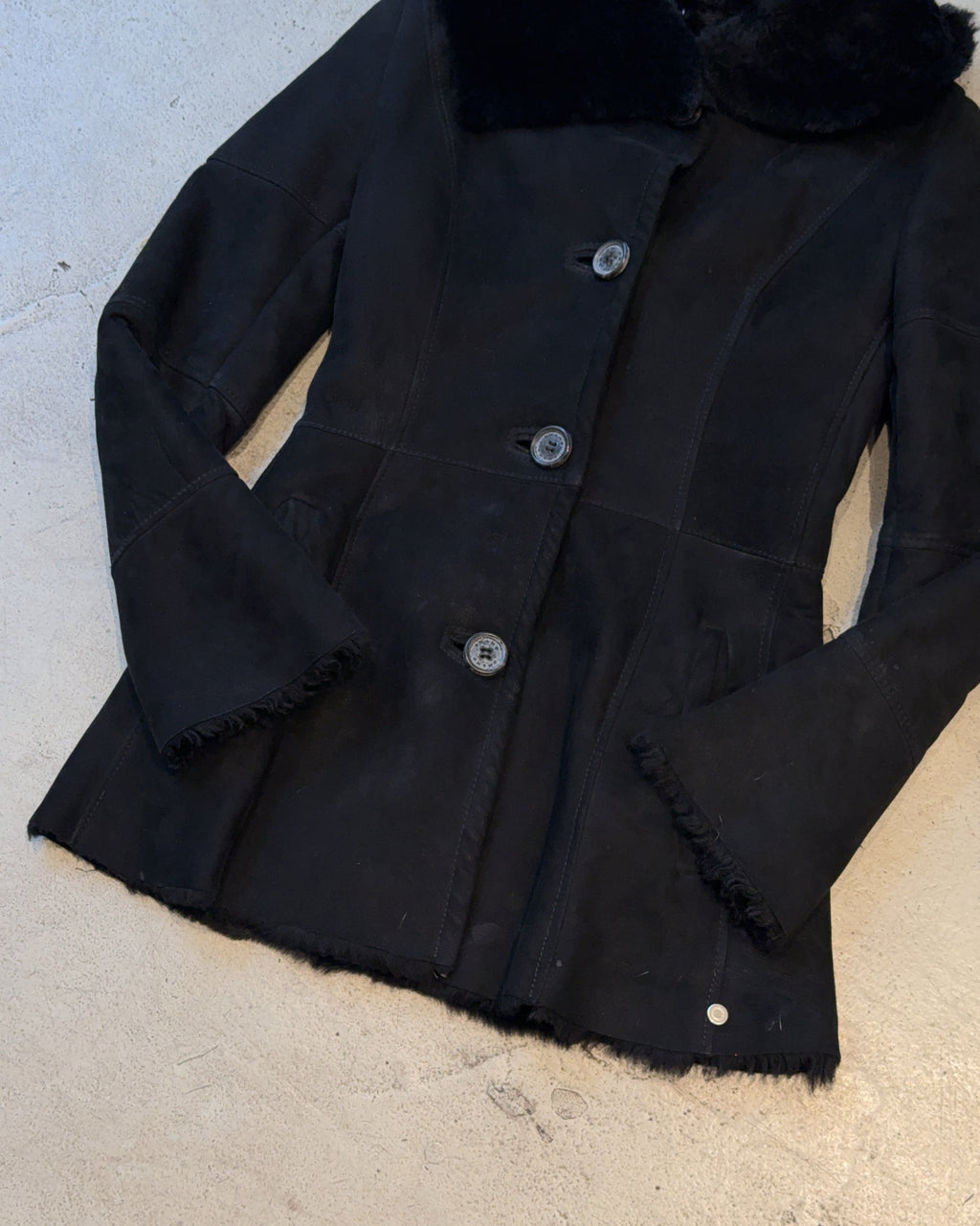 Vintage Schwarzer Mantel (M)