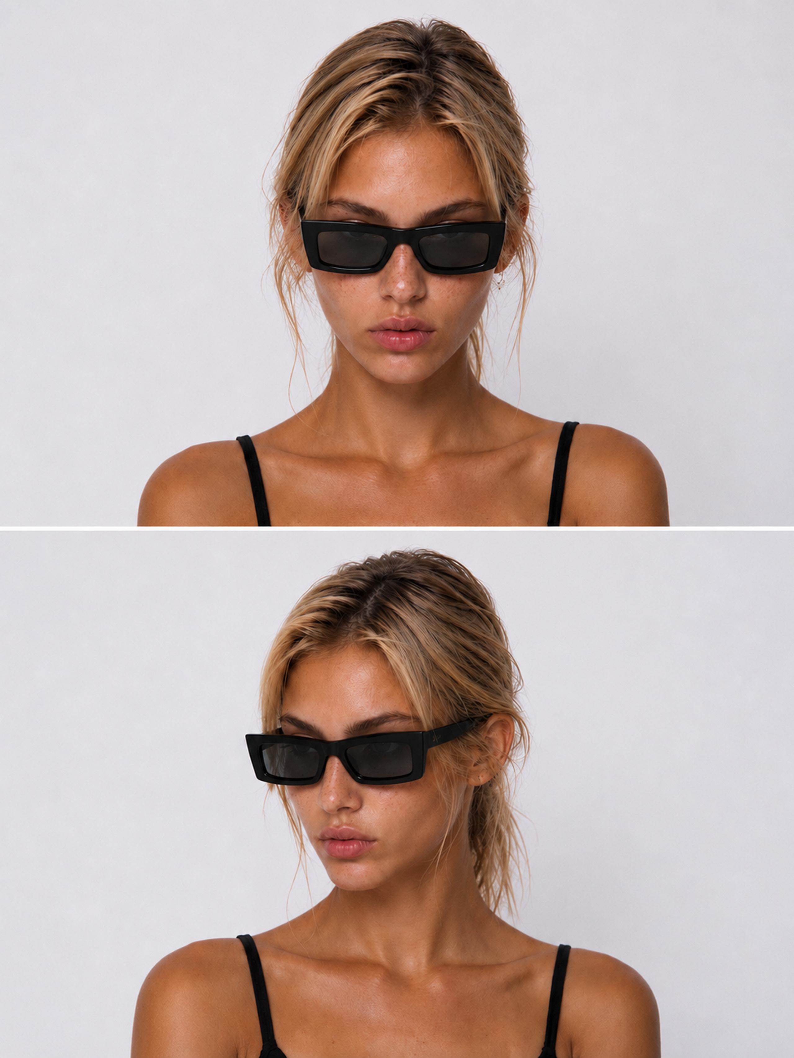 Celine Black Rectangle Sunglasses