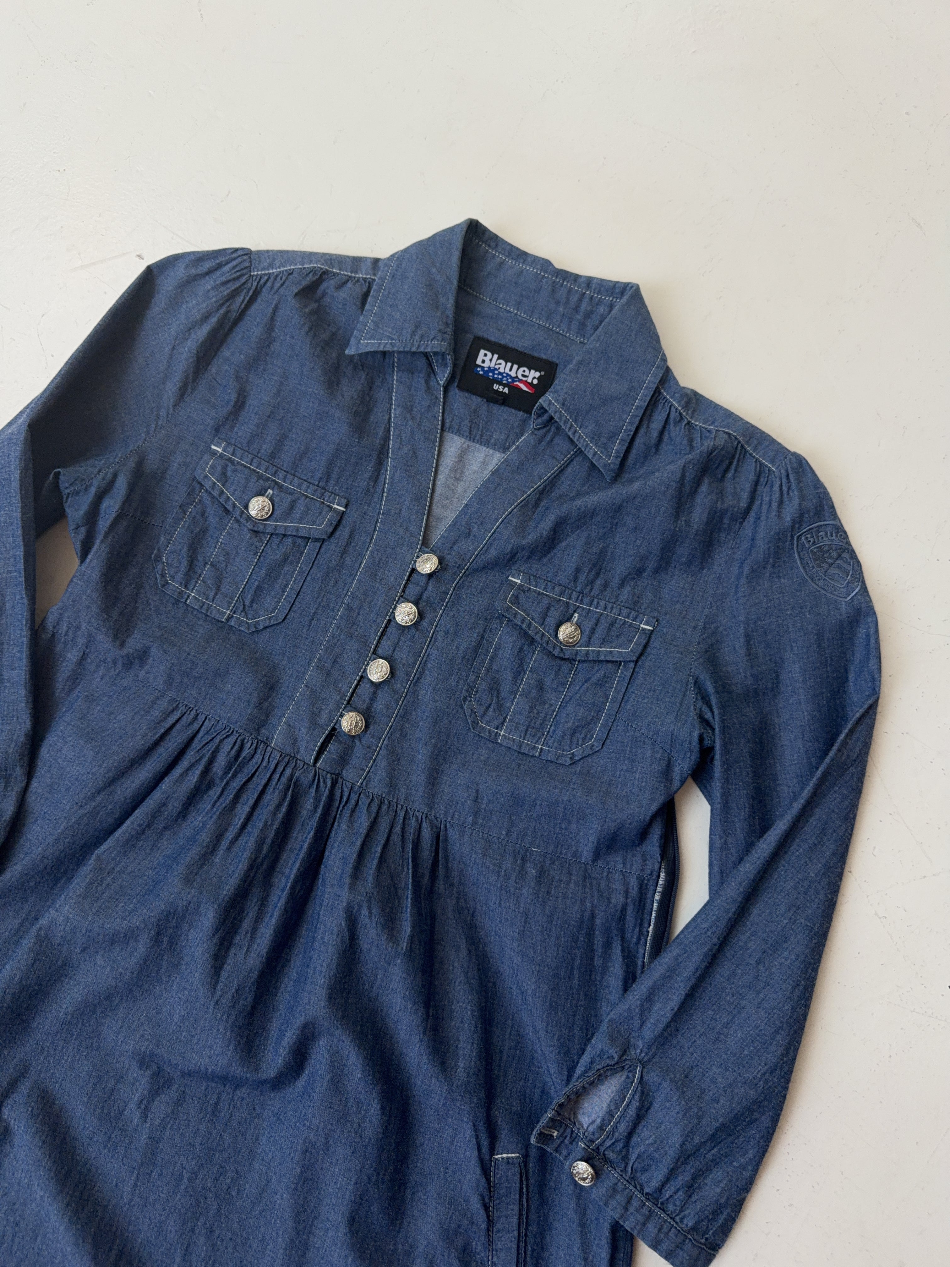Vintage Blauer Denim Dress (M)