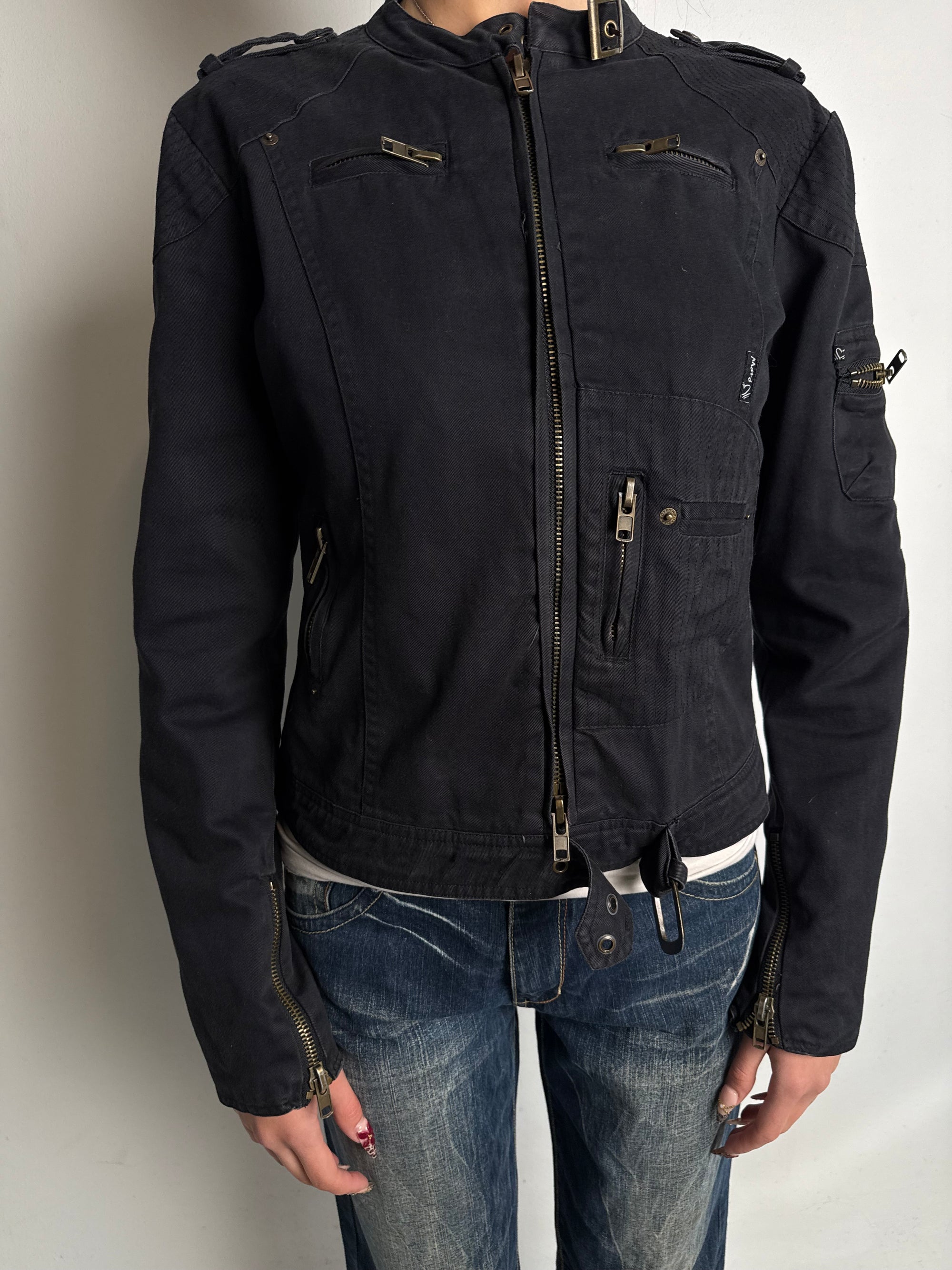 Tragebild von Vintage Phard Black Light Jacket S/M von vorne