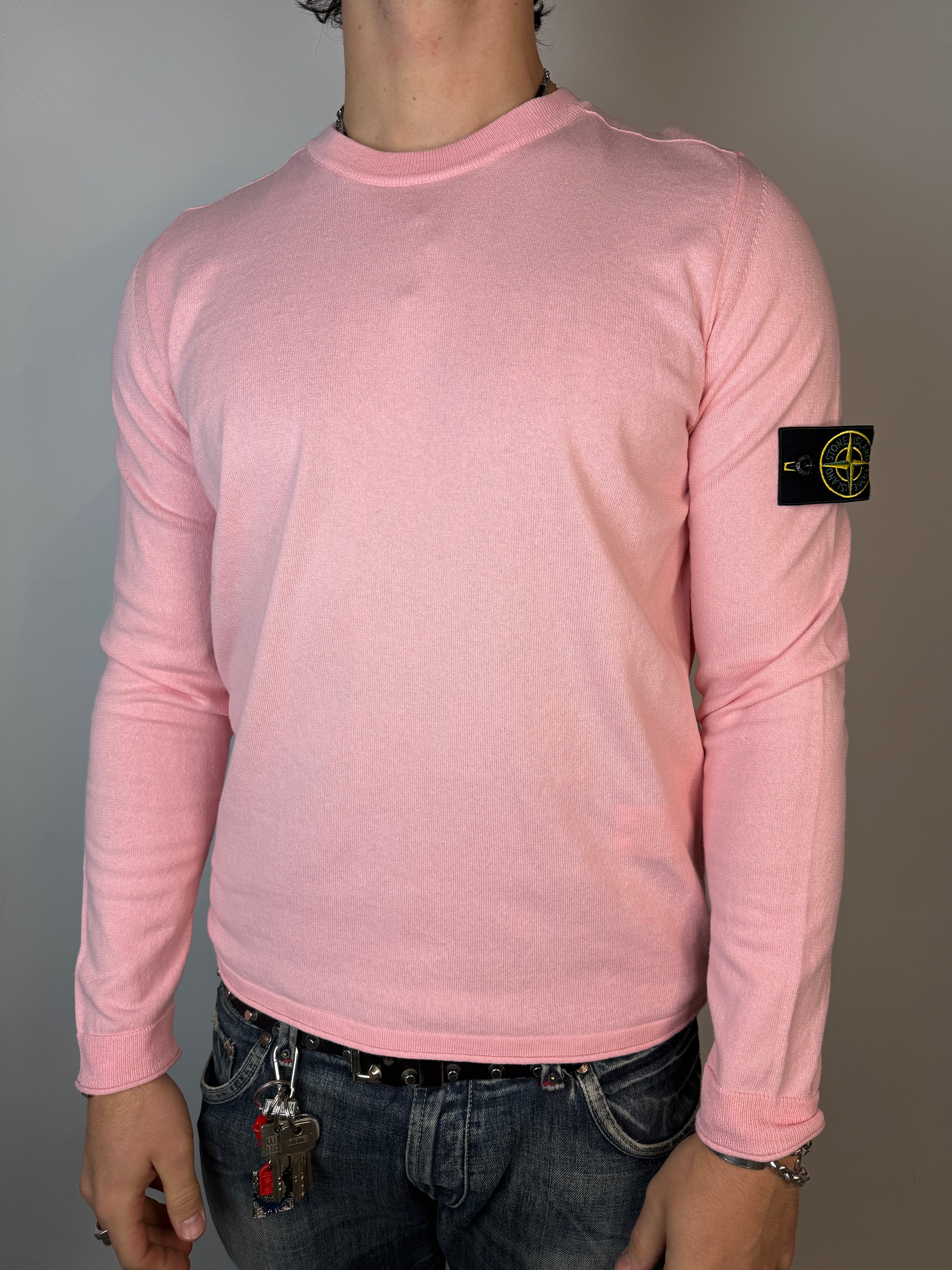 Vintage Stone Island Light Pink Knit Sweater M/L