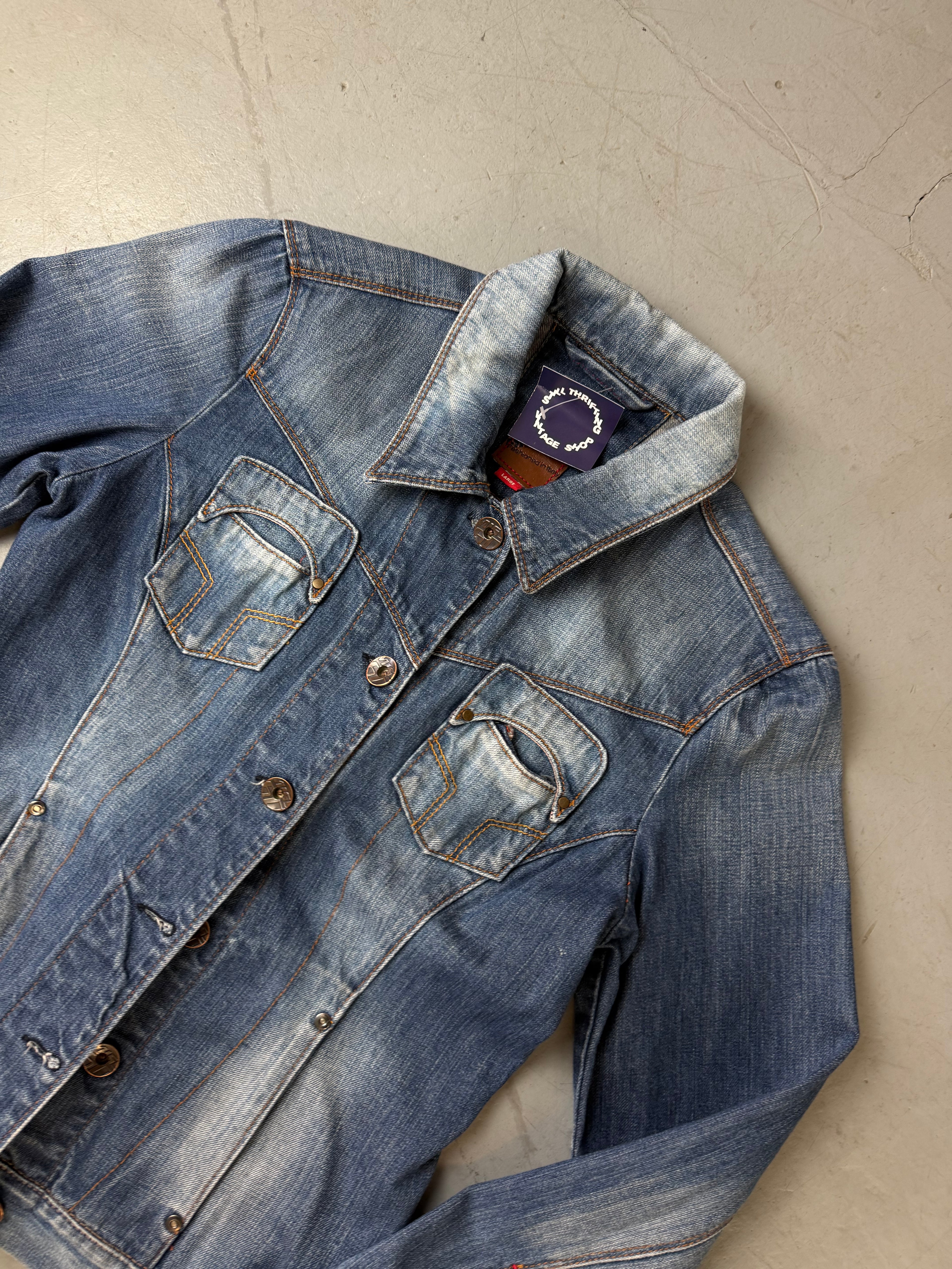 Vintage Miss Sixty Denim Jacket für Damen. Y2K Second Hand 2000s Fashion