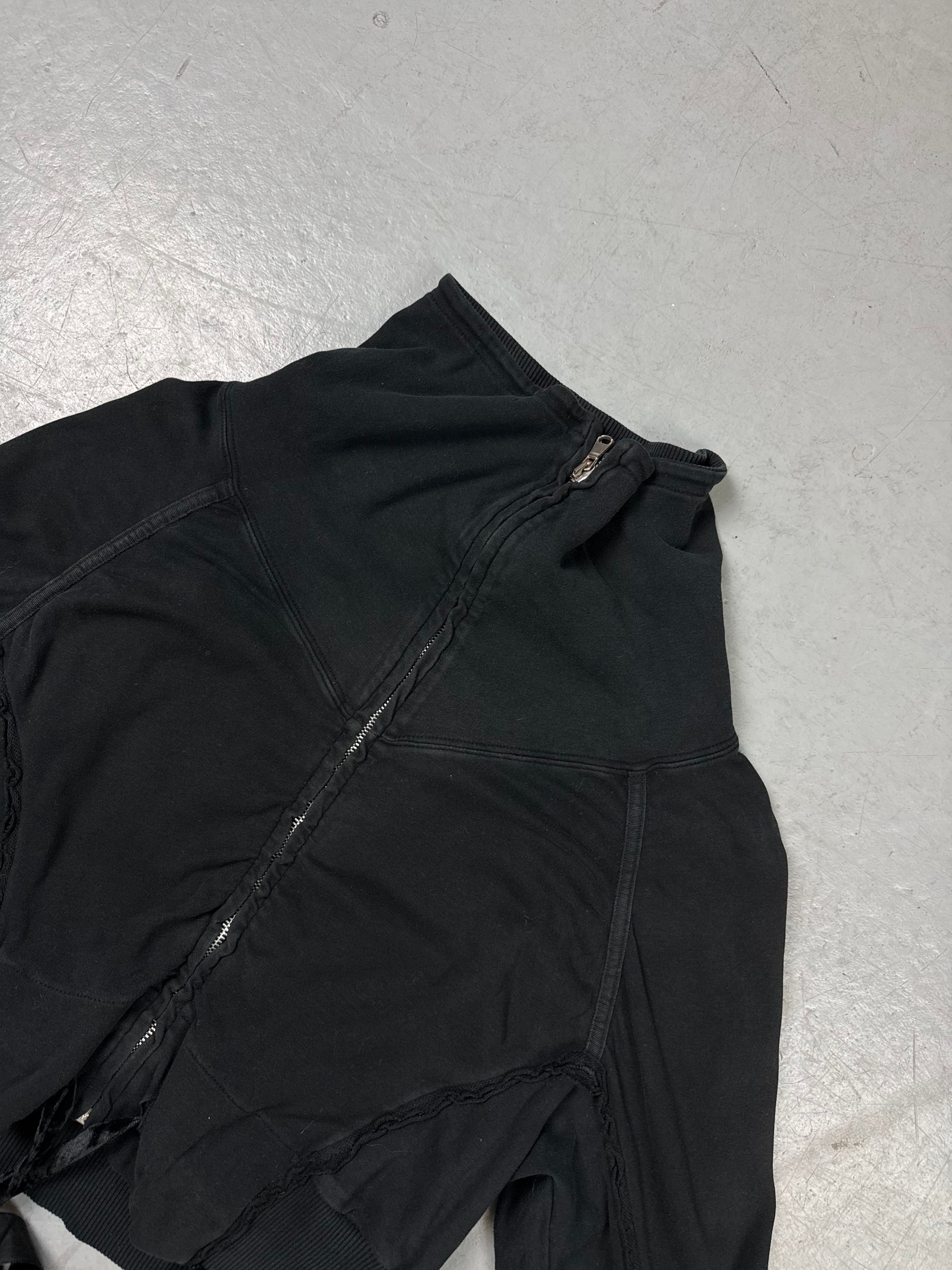 Vintage Danza Black Cropped Zip Up Jacket S/M