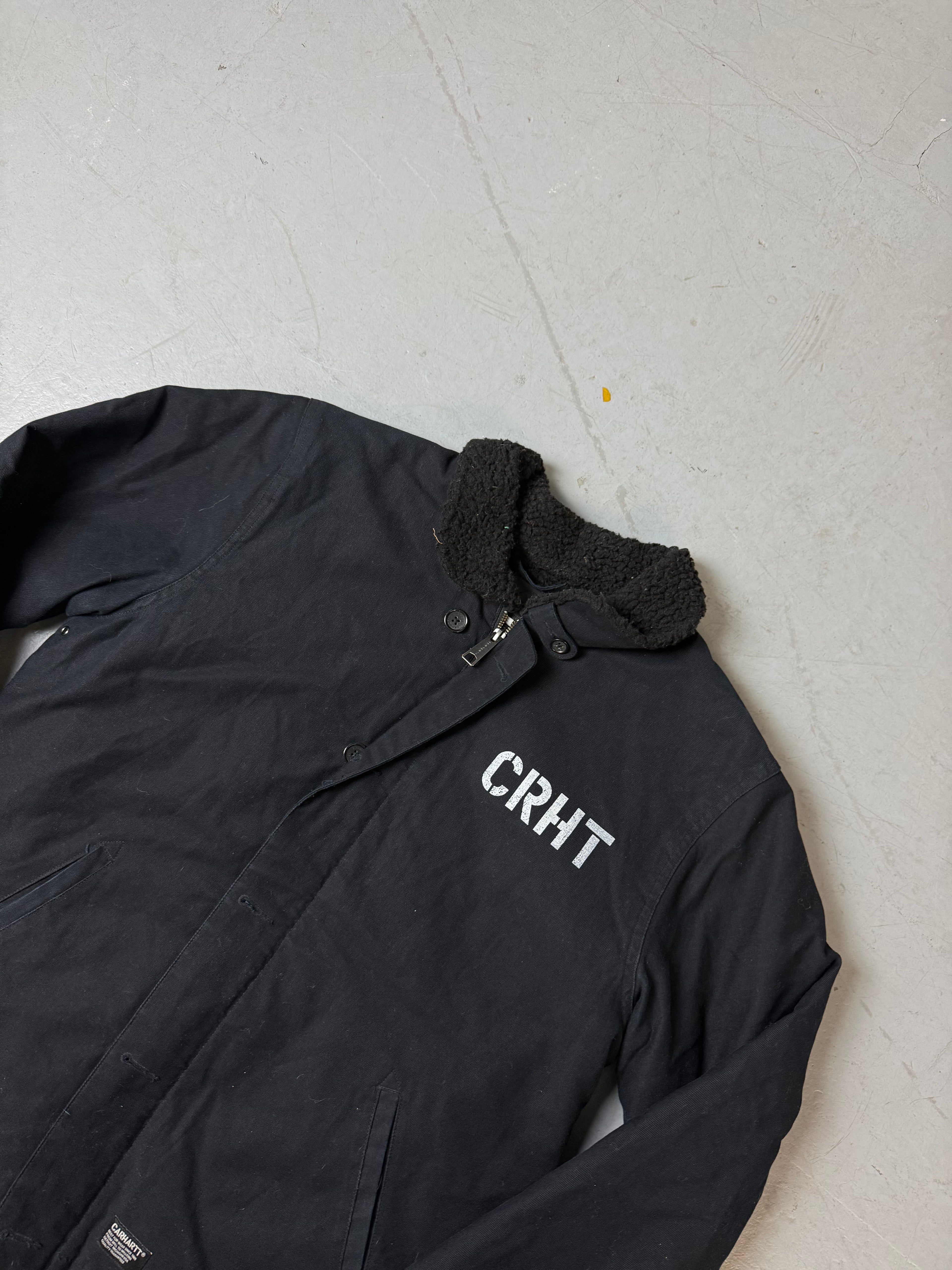 Vintage Black Carhartt Button Up Workwear Jacket XL