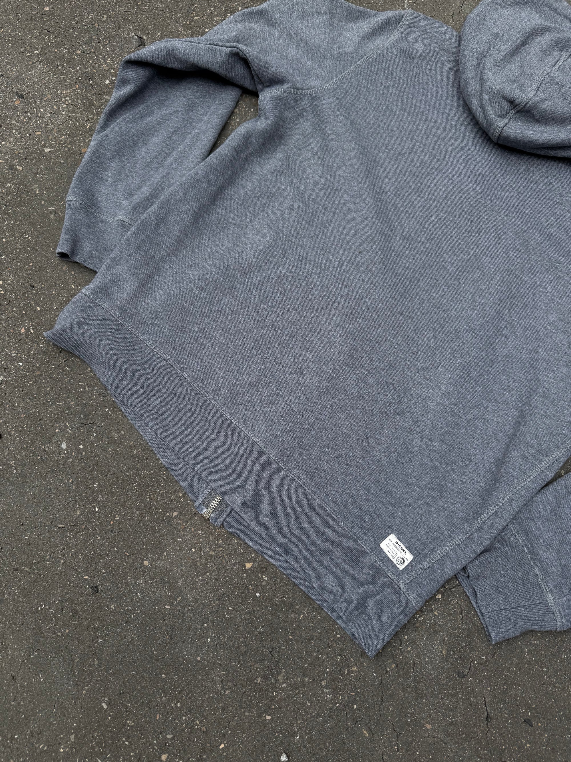 Vintage Diesel Grey Zip Up Hoodie M/L