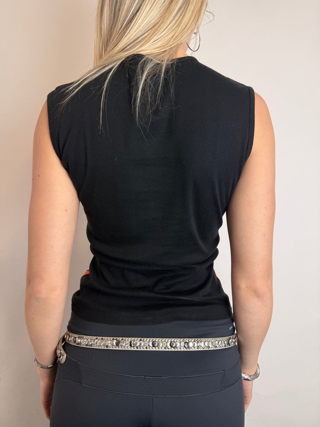 Vintage Miss Sixty Pop Art Printed Tank Top für Damen. Y2K Second Hand 2000s Fashion