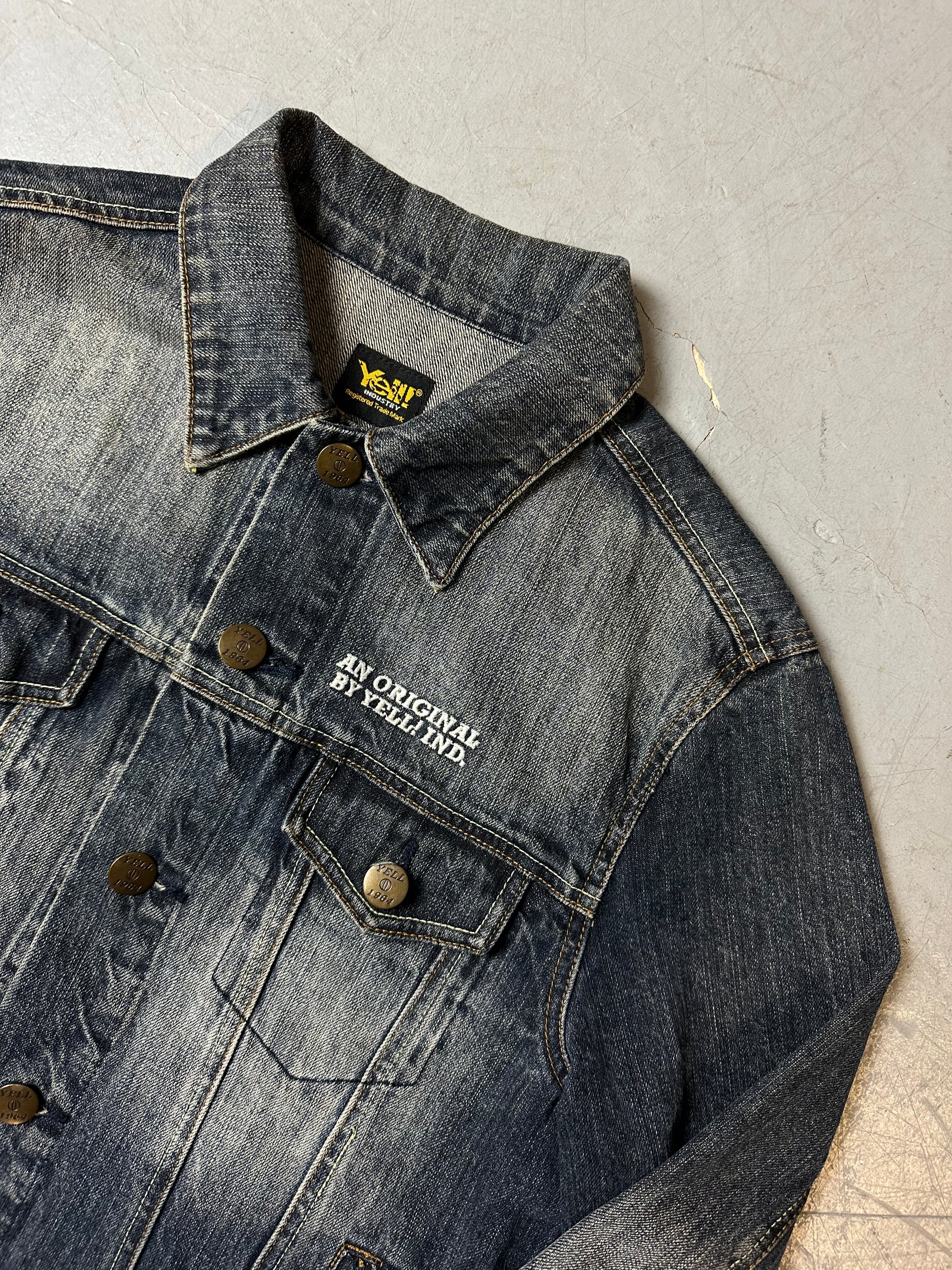 Vintage Yell! Jeans Jacket with Backprint L