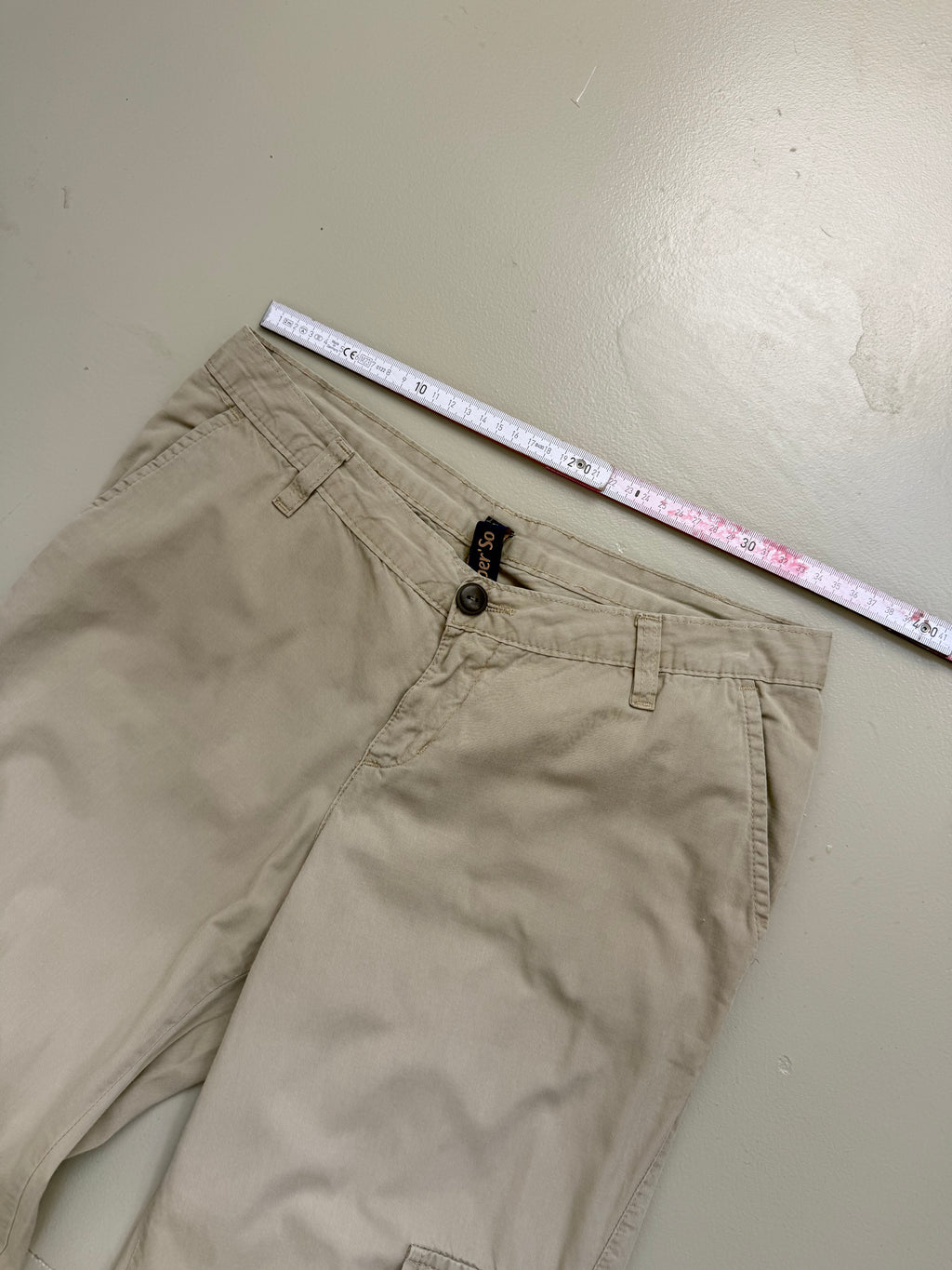 Vintage Beige Light Cargo Pants M