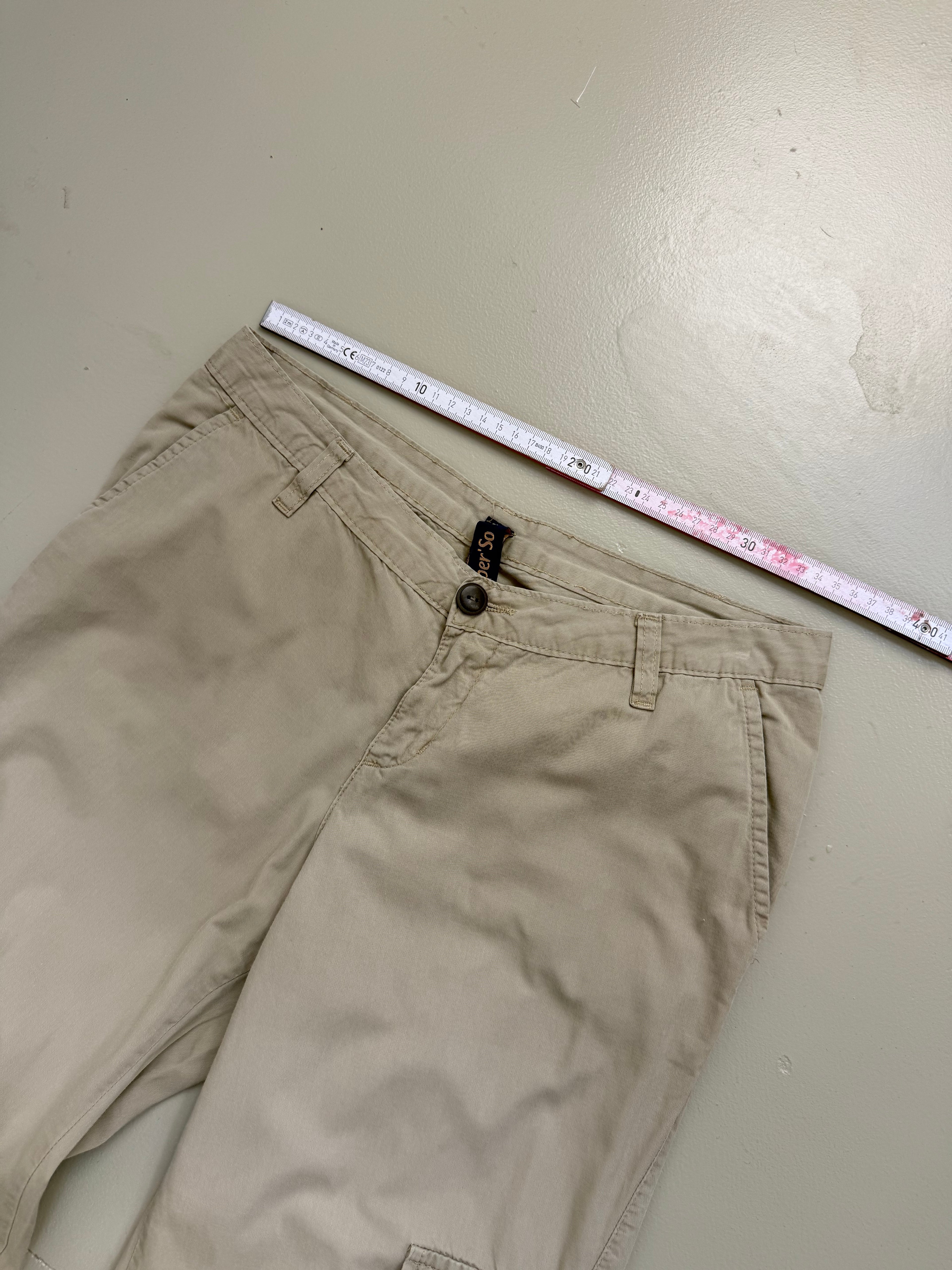 Vintage Beige Light Cargo Pants M