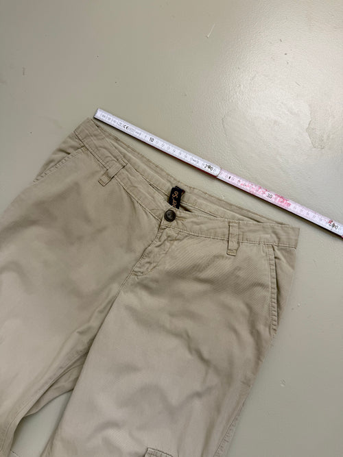 Vintage Beige Light Cargo Pants M
