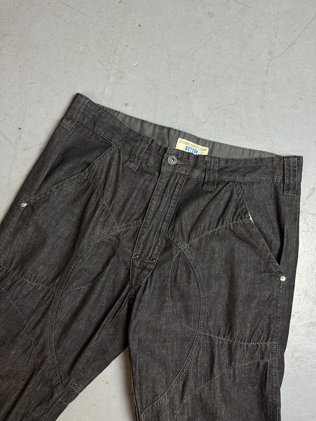 Detailbild von Vintage Black Cargo Pants M/L von vorne 