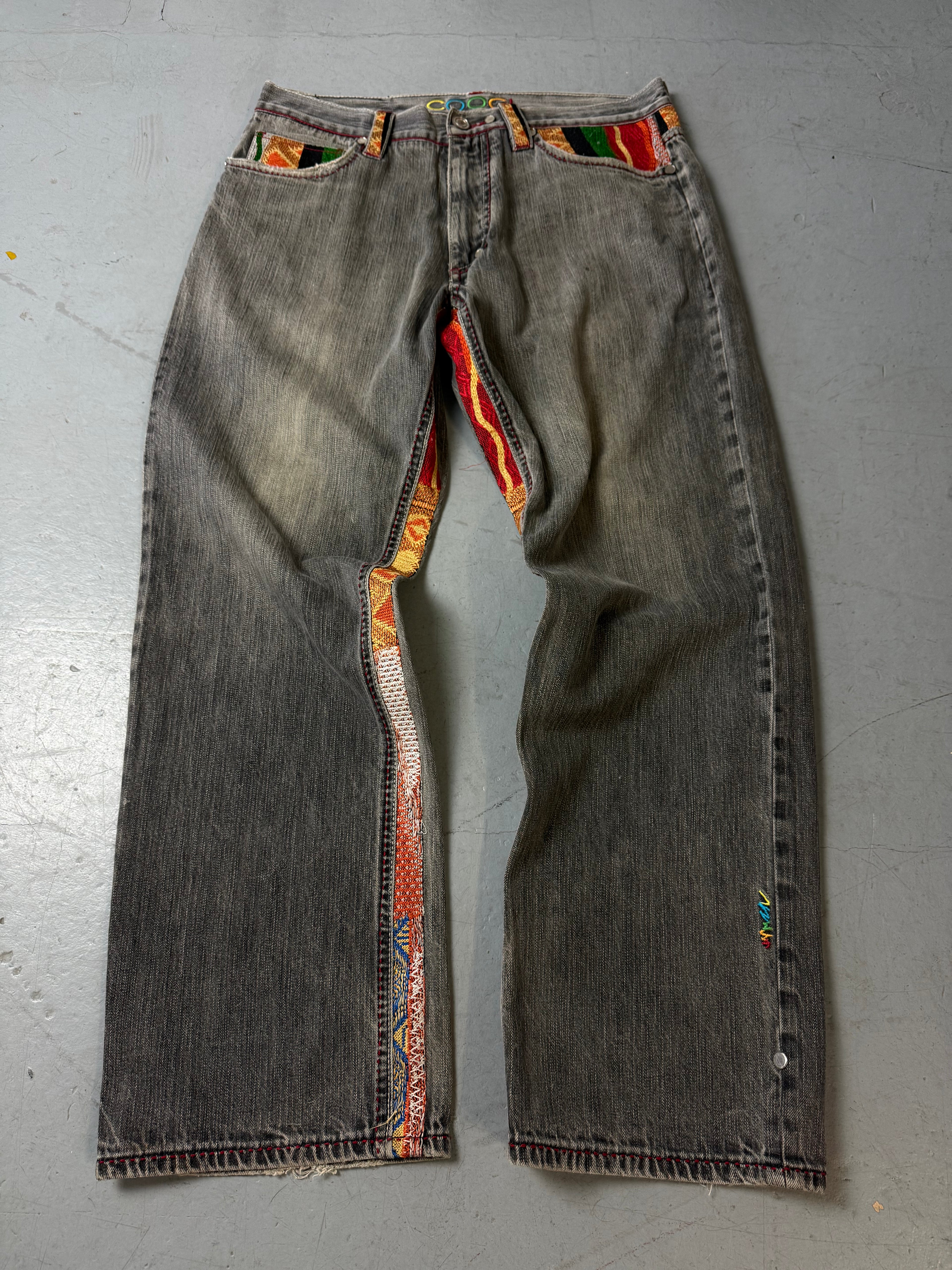 Vintage Coogi Herren baggy Denim 2000s  Designer Second Hand Fashion 