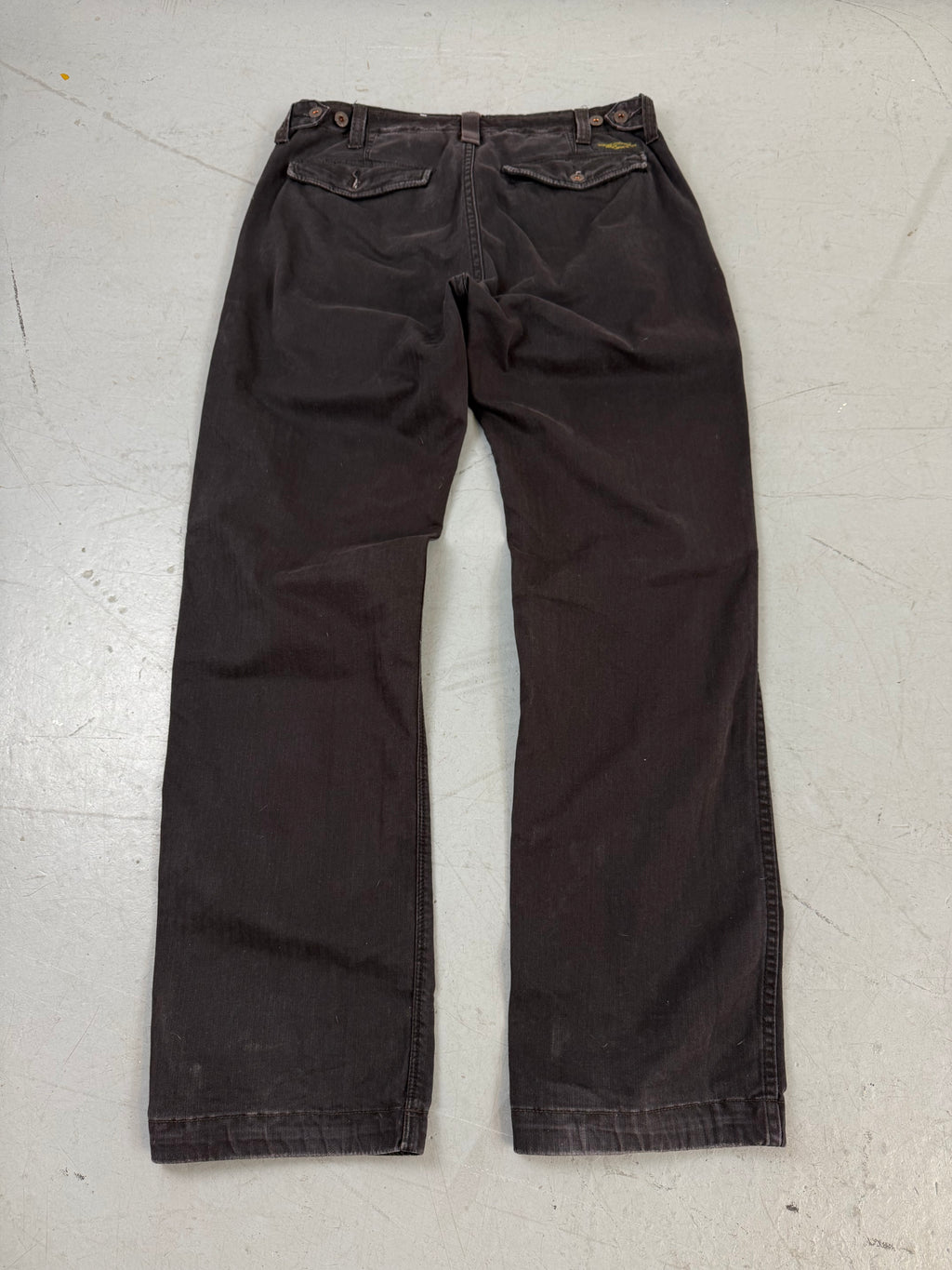 Vintage Polo Jeans Black Straight Leg Pants für Herren. Secondhand Y2K 2000s Fashion