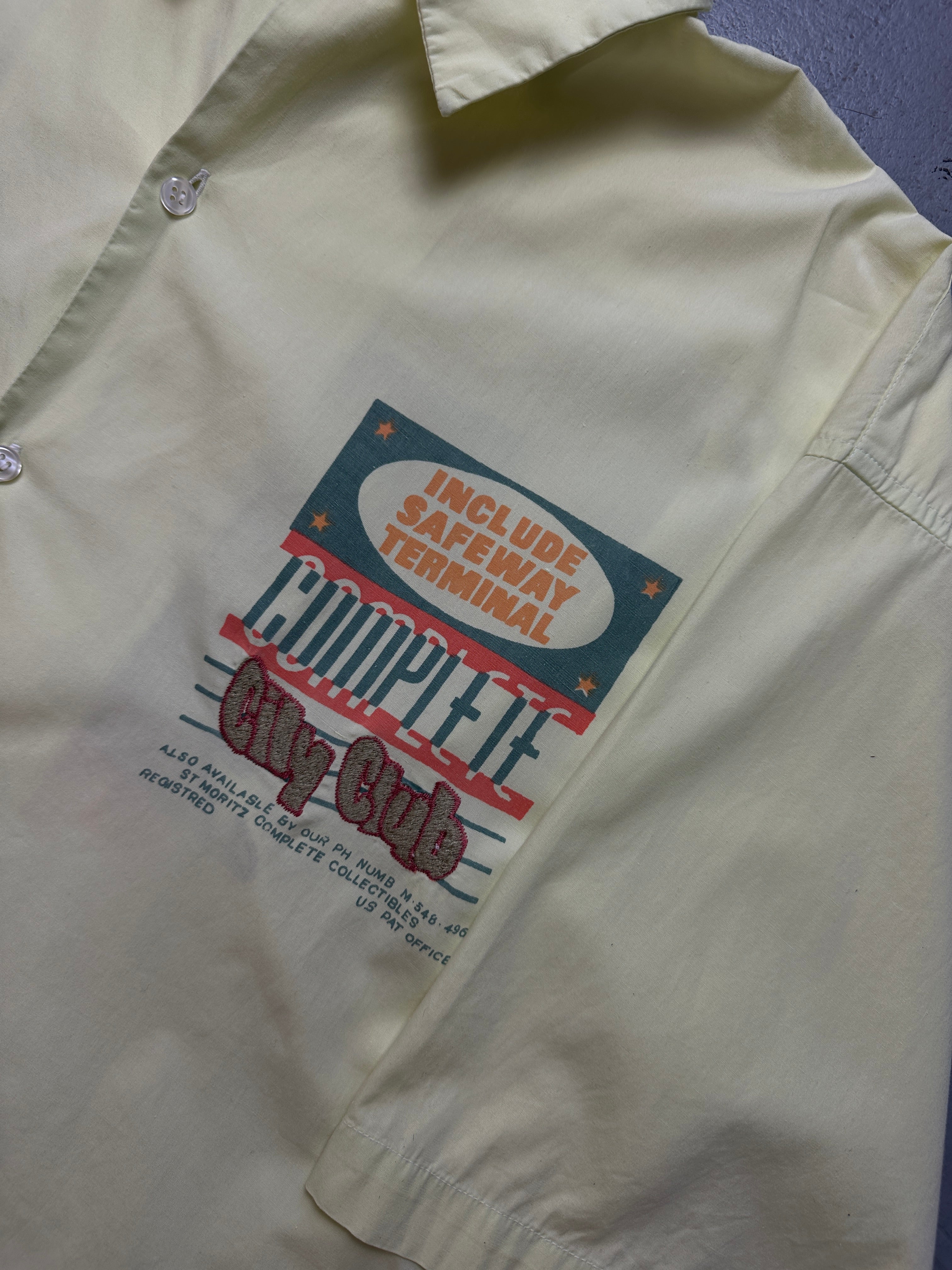 Detailliertes Produktbild von Vintage Green/Yellow Printed Shirt L/XL von vorne