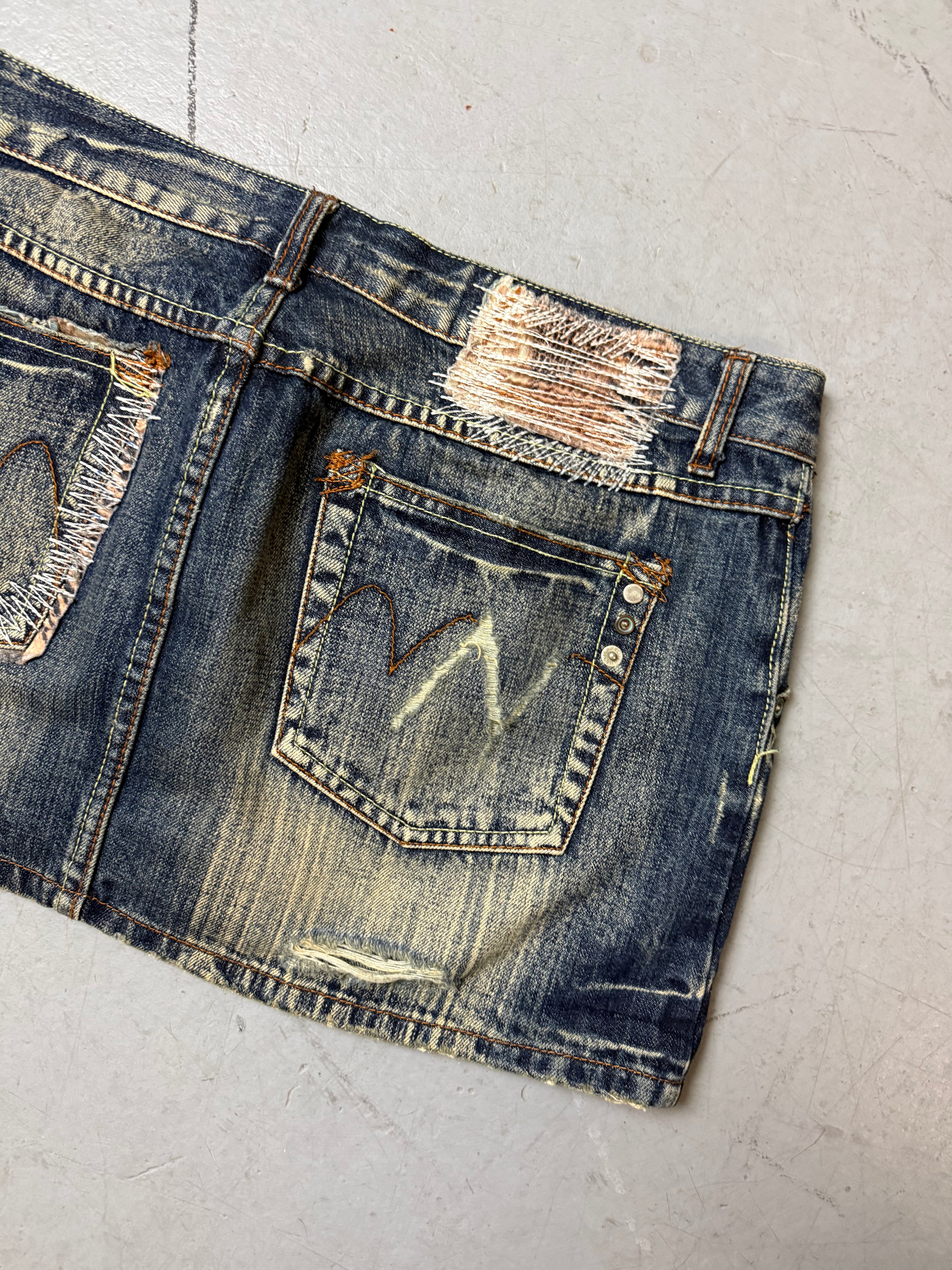 Vintage Reds Denim Mini Skirt M/L