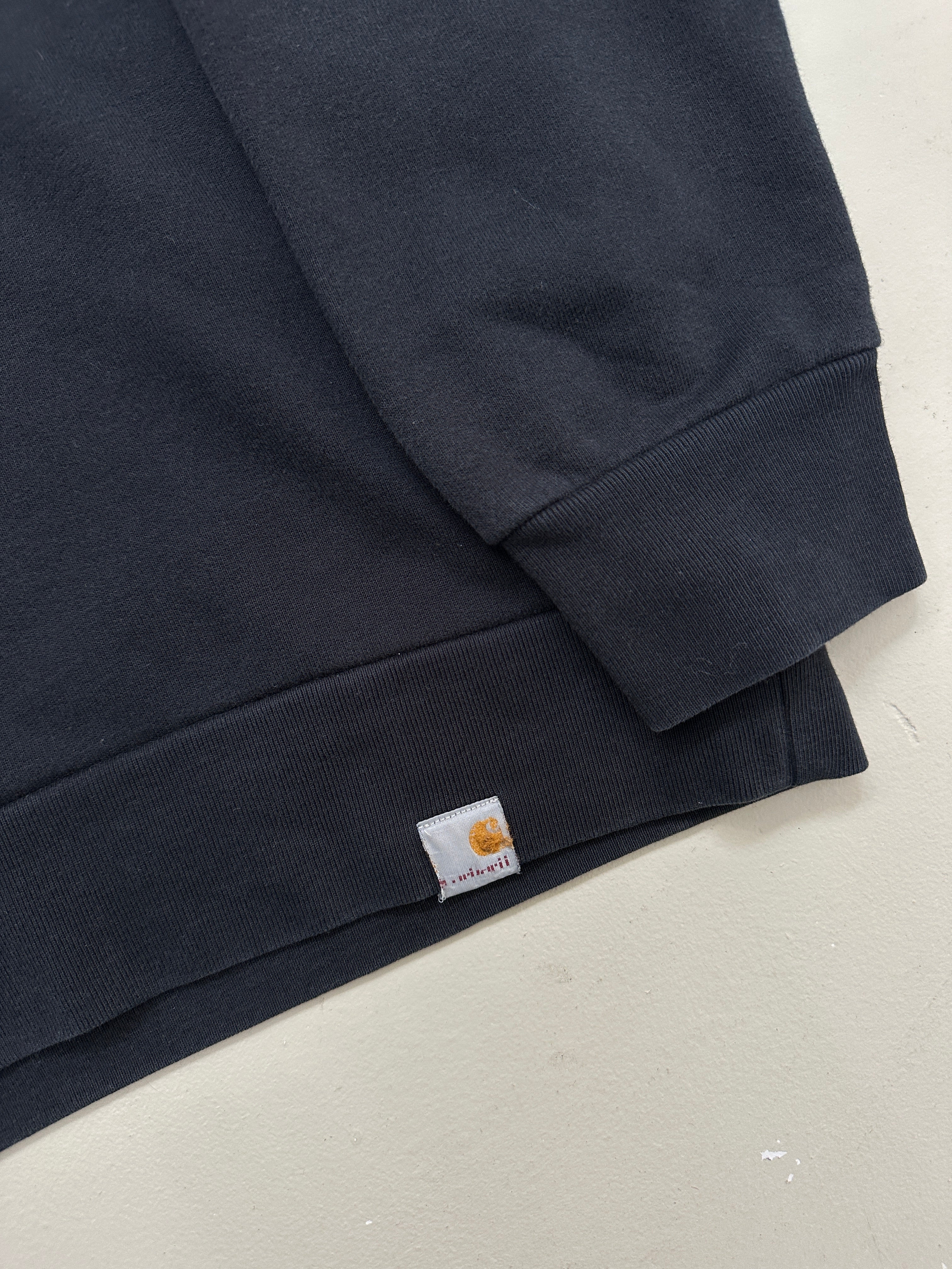 Vintage Carhartt Black Logo Sweater für Herren. Y2K Second Hand 2000s Fashion 