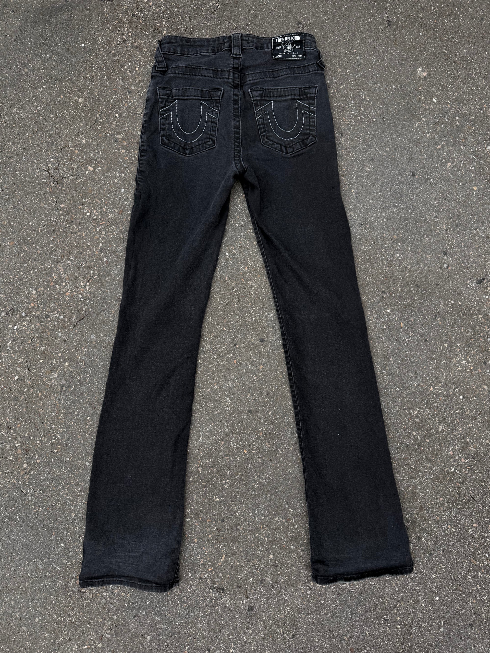 Vintage True Religion Mid Waist Black Skinny Jeans XXS