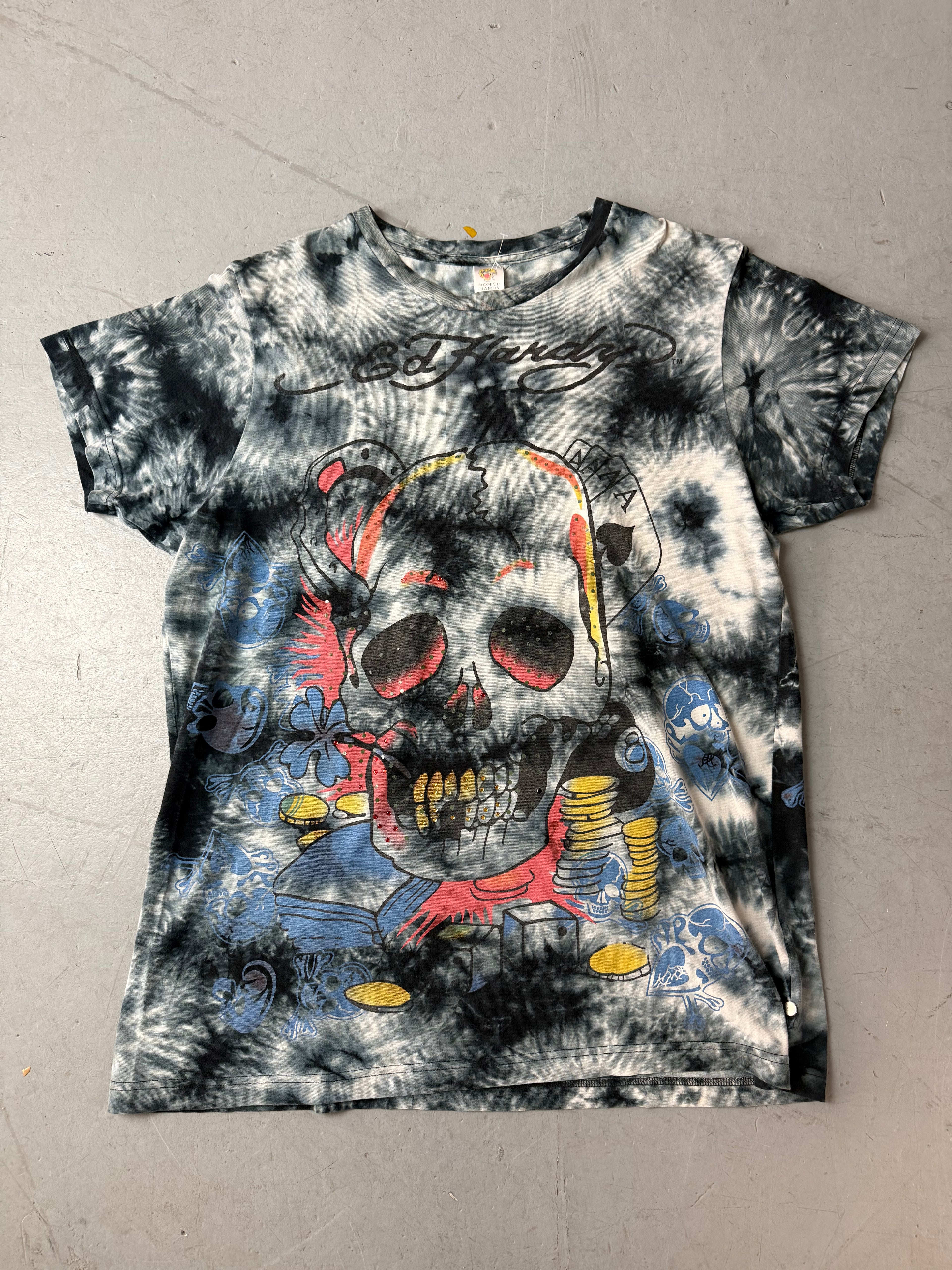 Vintage Ed Hardy Printed T-Shirt y2k 2000s Fashion 