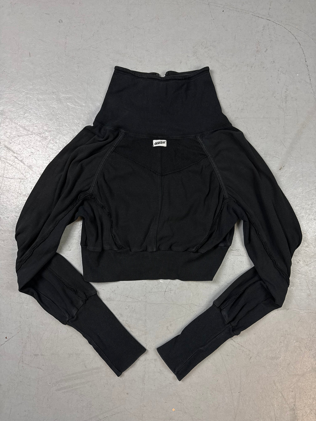 Vintage Danza Black Cropped Zip Up Jacket S/M