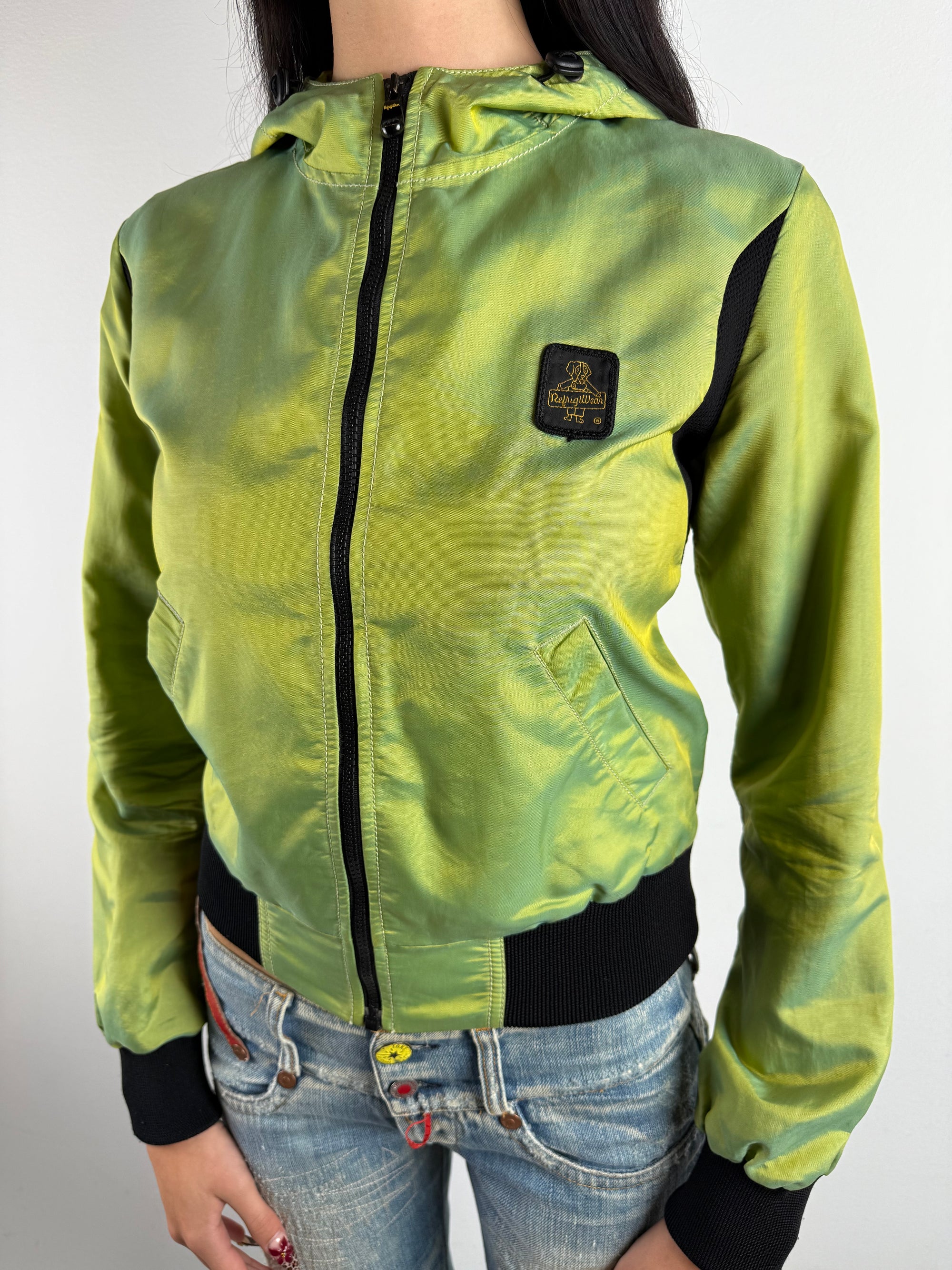 Vintage Refrigiwear Light Green Cropped Jacket S