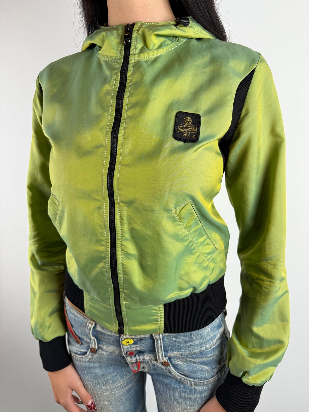 Vintage Refrigiwear Light Green Cropped Jacket S