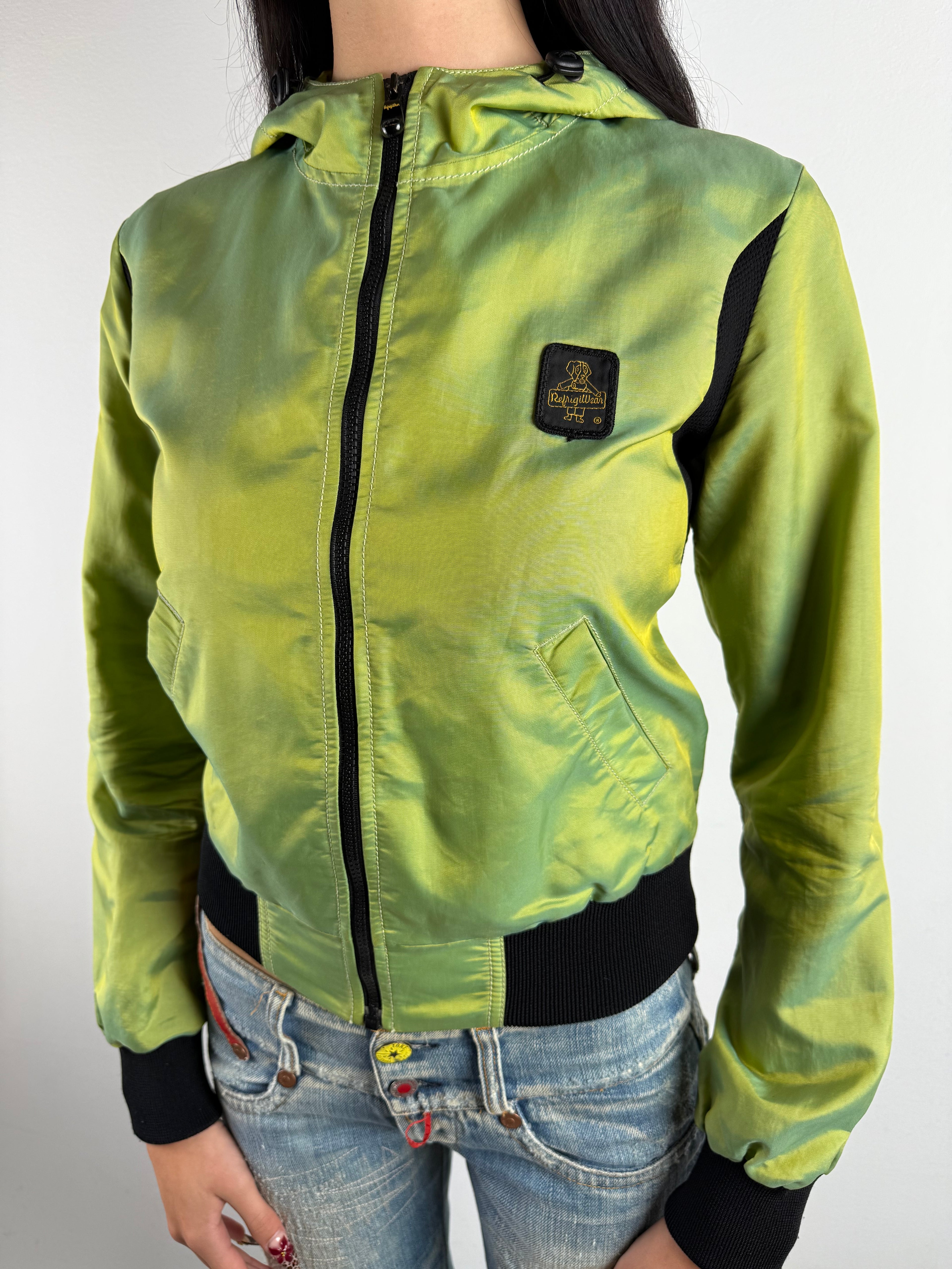 Vintage Refrigiwear Light Green Cropped Jacket S