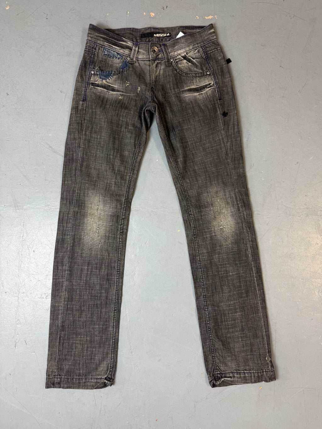Graue low waist Y2K miss sixty bootcut jeans in M