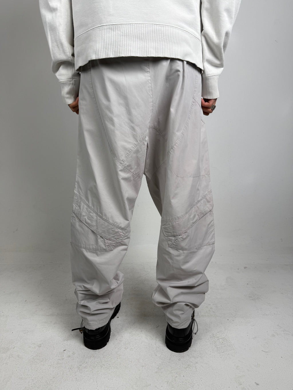 Vintage Adidas White Baggy Trackpants XL