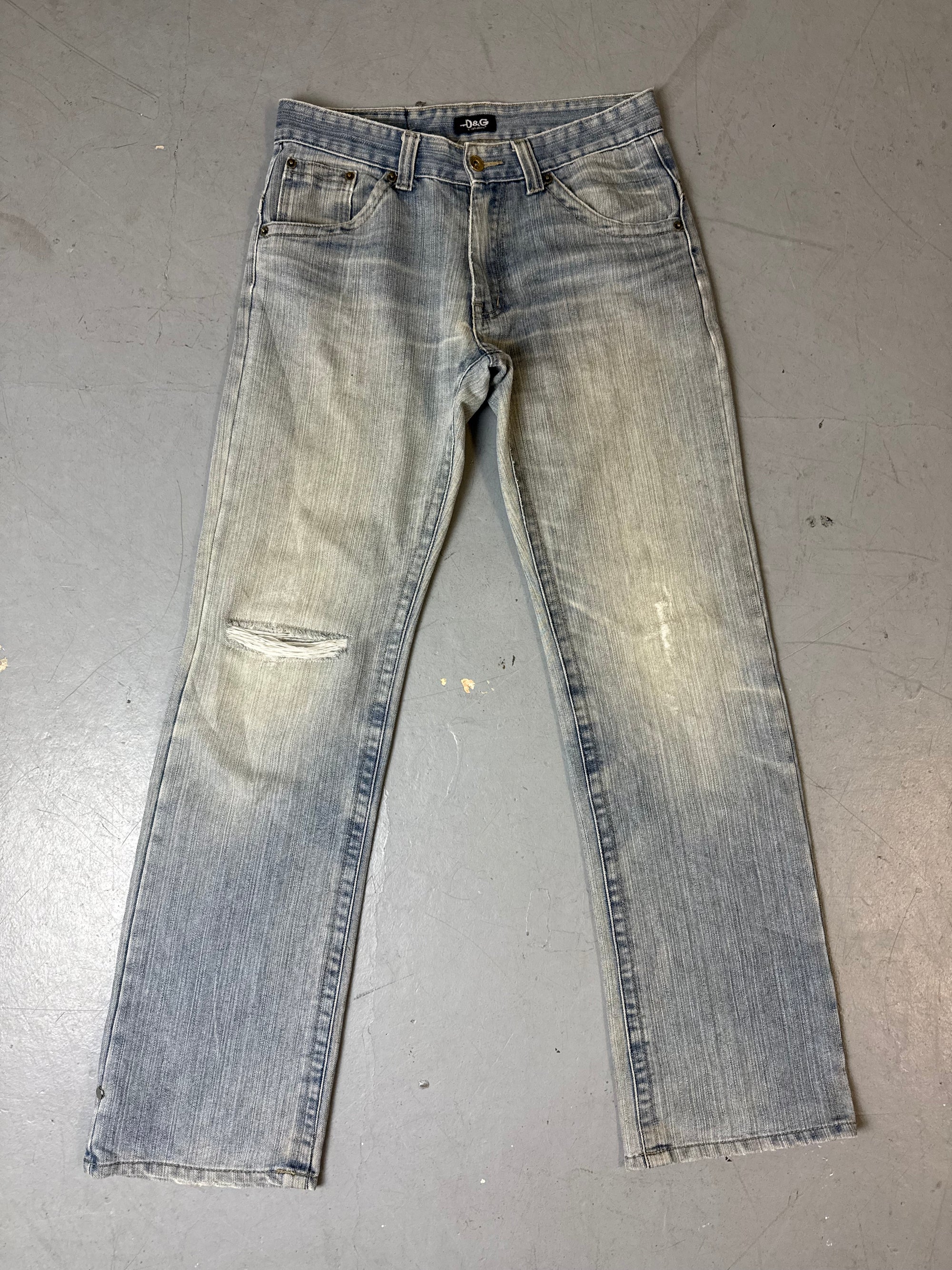 Vintage Dolce&Gabbana Ripped Bootcut Jeans S