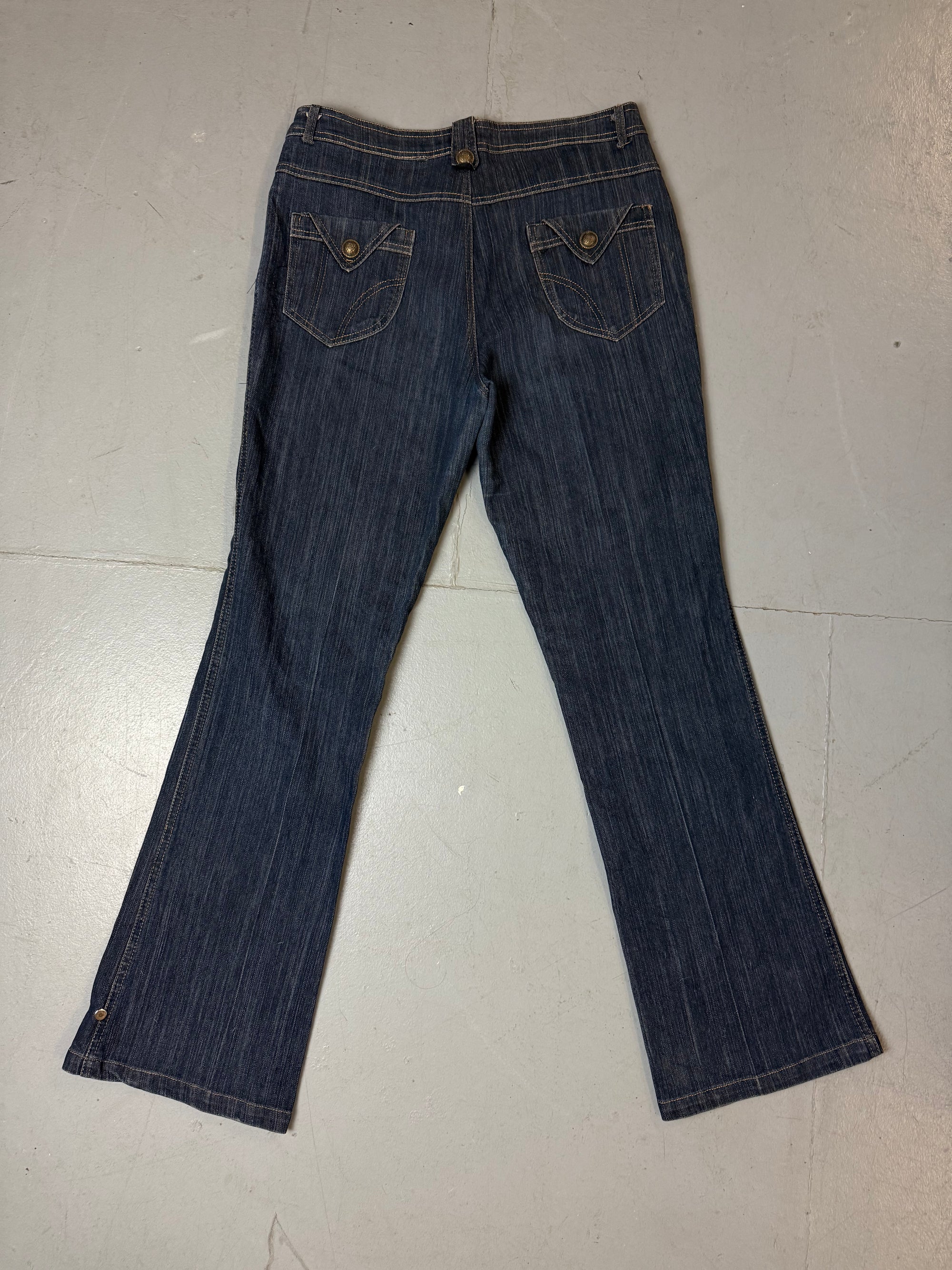 Vintage Dark Blue Denim with Stitching M