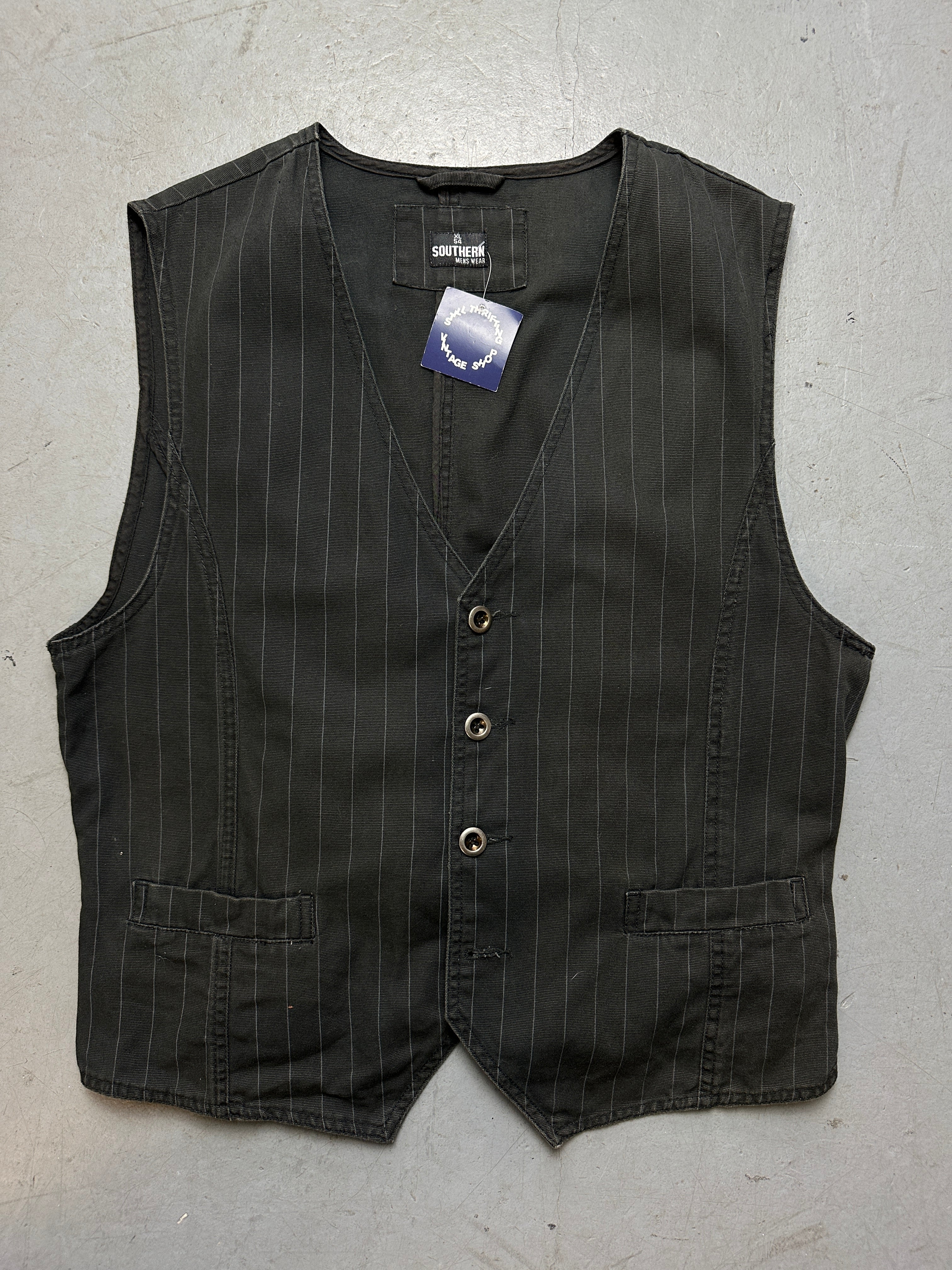 Produktbild von Vintage Pinstripe Vest XL von vorne